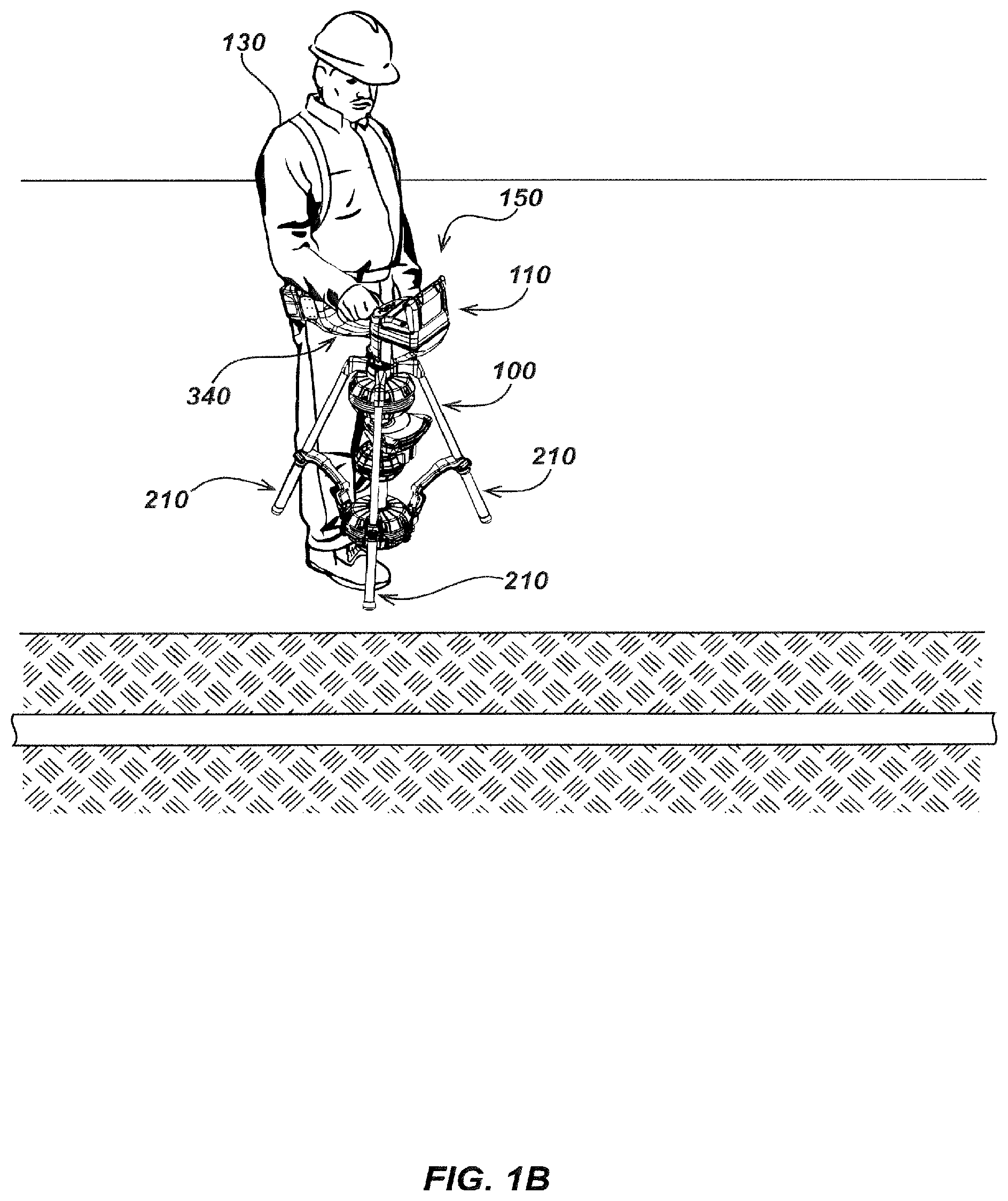 Patent US12099161 Figure 2 – Self-standing multi-leg attachment devices for use with utility locators