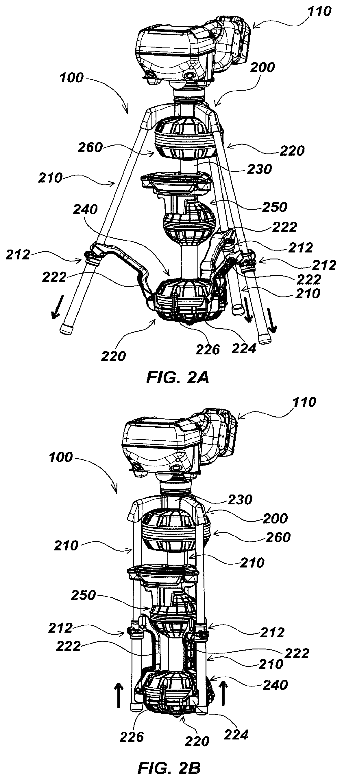Patent US12099161 Figure 4 – Self-standing multi-leg attachment devices for use with utility locators
