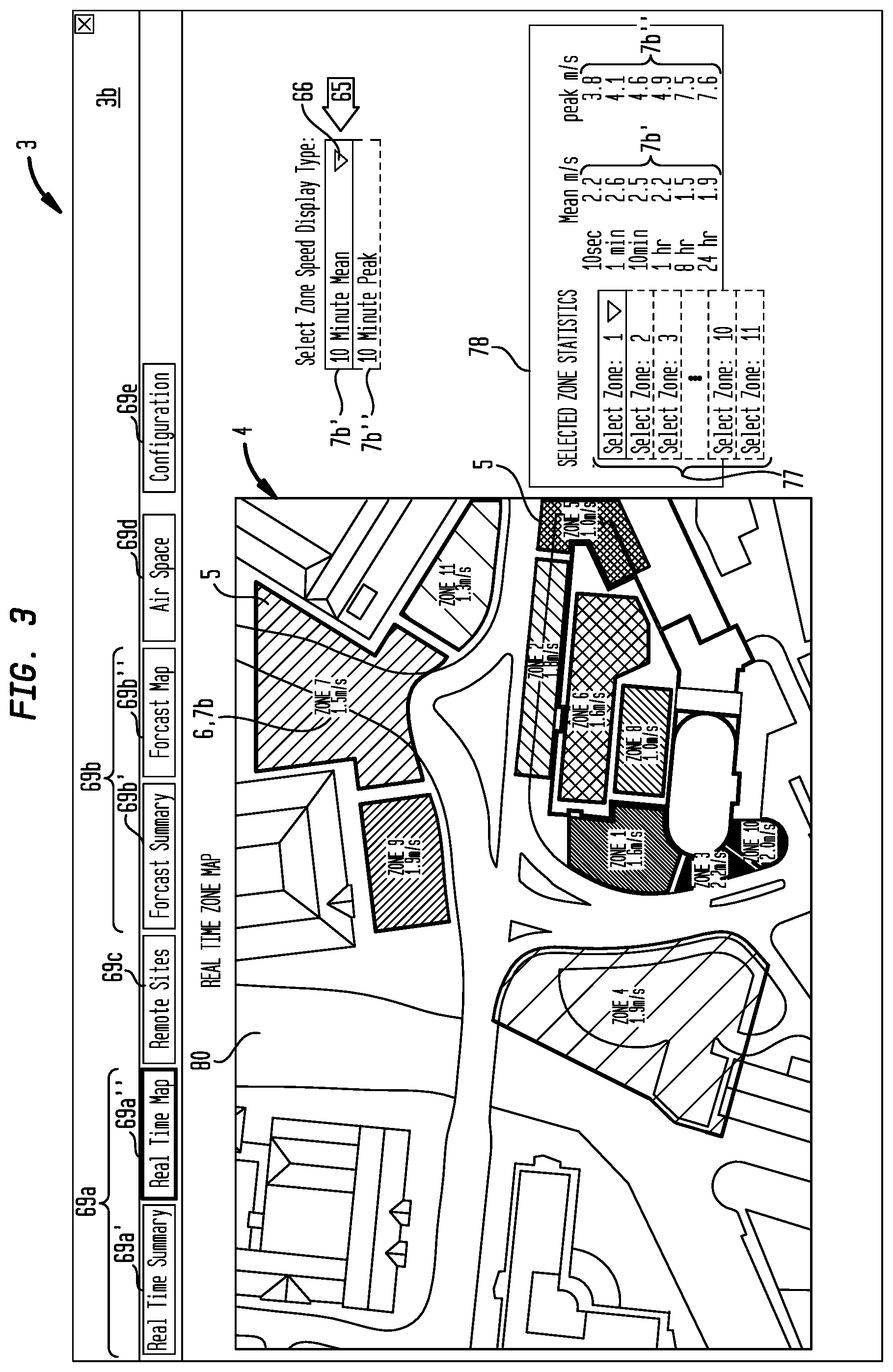 Patent US12099164 Figure 3 – Zone specific airflow condition forecasting system