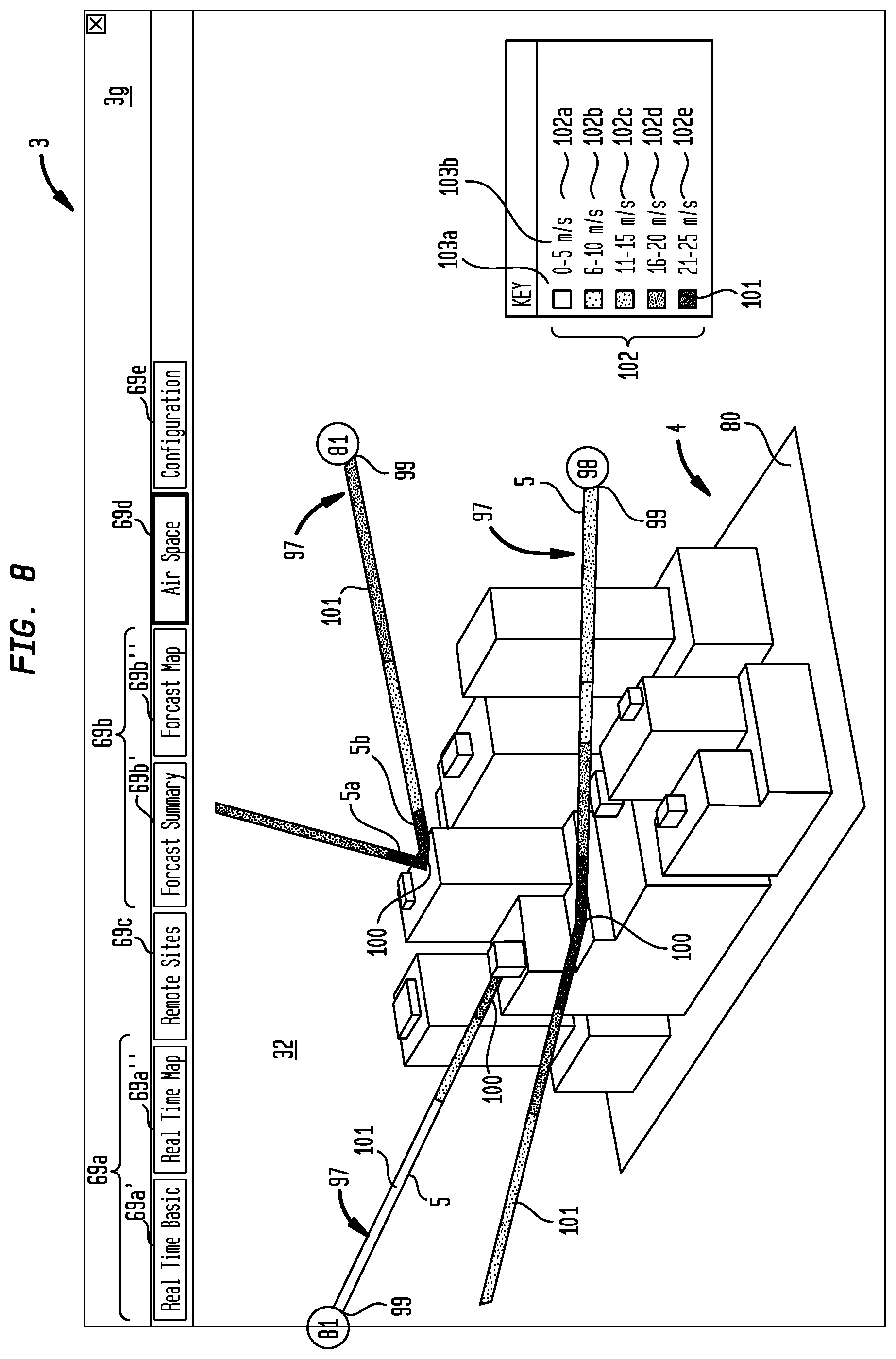 Patent US12099164 Figure 8 – Zone specific airflow condition forecasting system