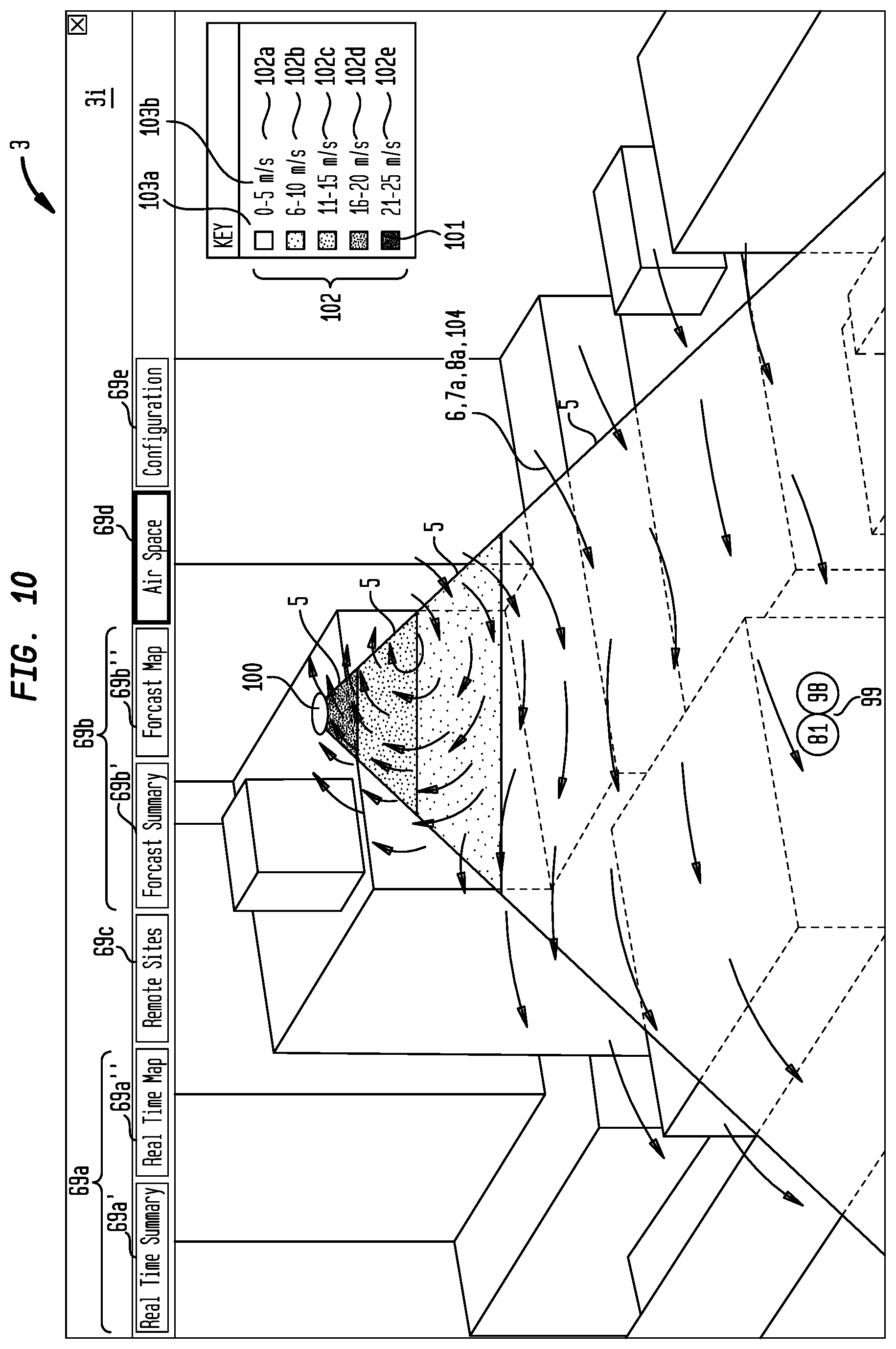 Patent US12099164 Figure 10 – Zone specific airflow condition forecasting system