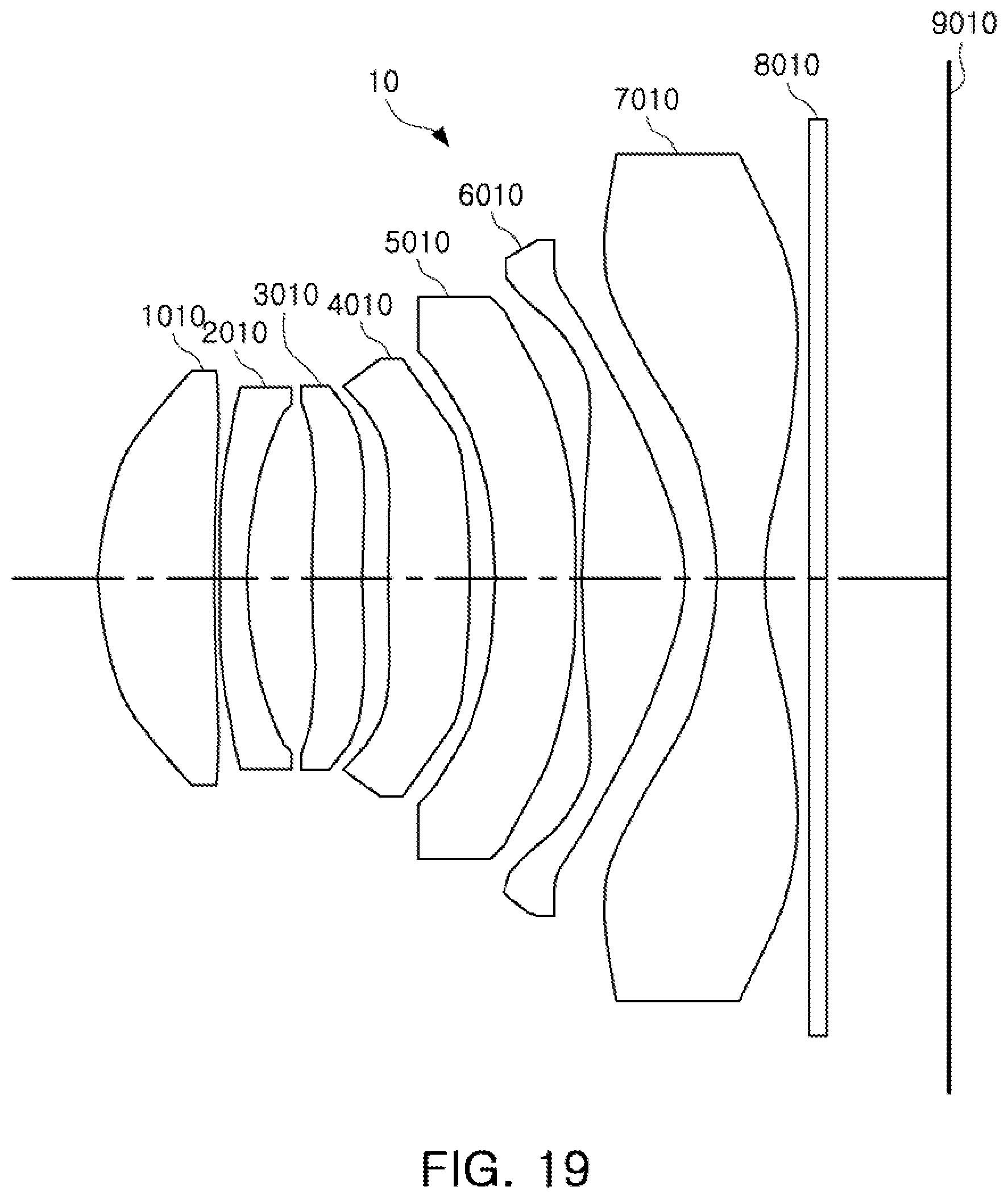 Patent US12099166 Figure 19 – Optical imaging system having seven lenses of various refractive powers