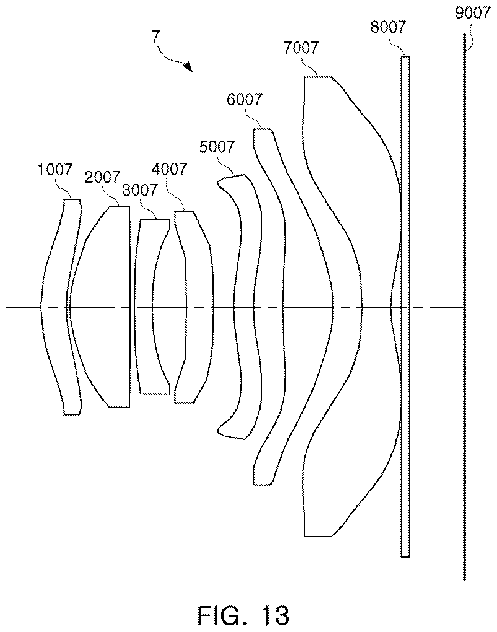 Patent US12099167 Figure 13 – Optical imaging system having seven lenses of various refractive powers