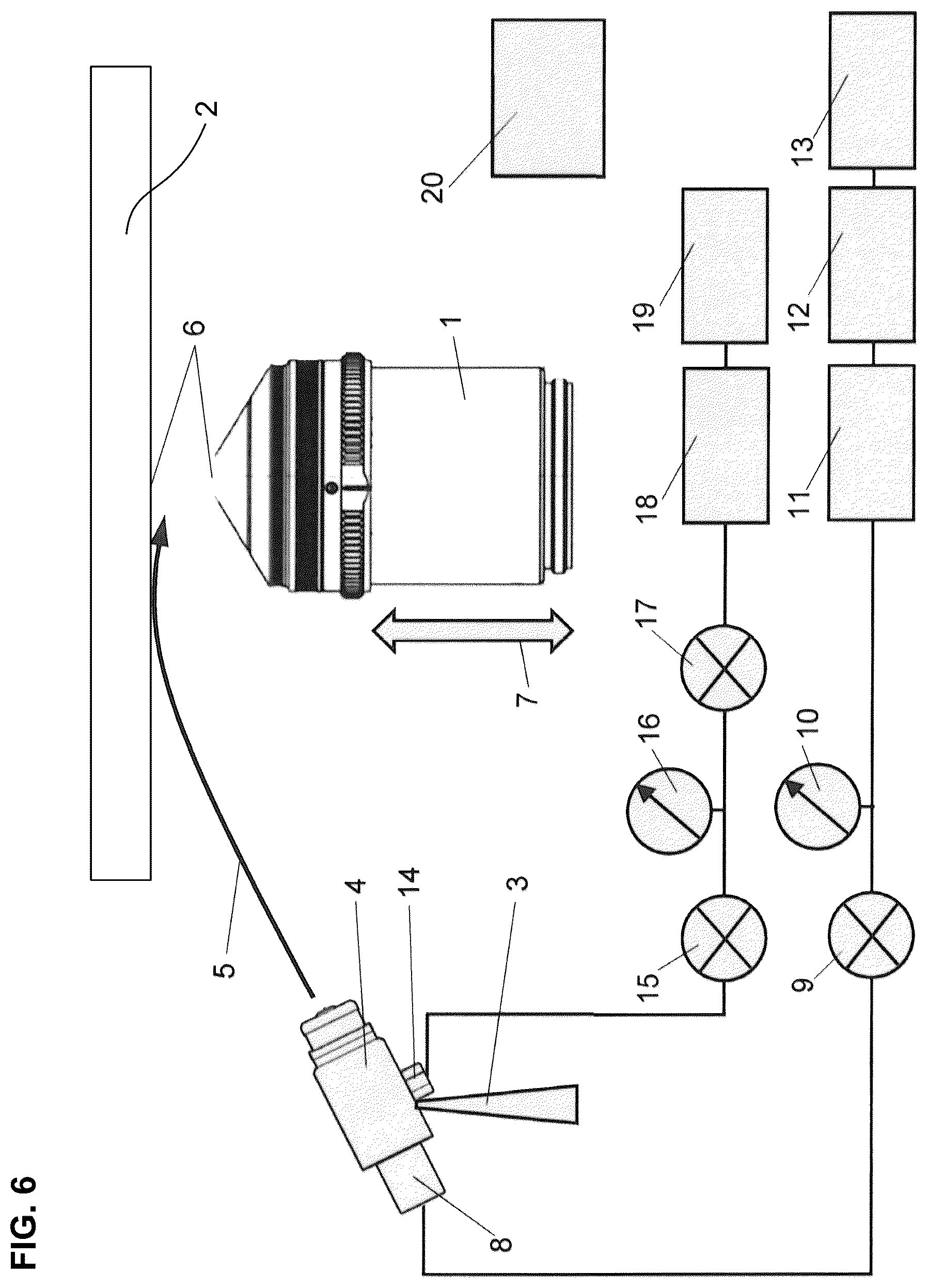 Patent US12099176 Figure 4 – Apparatus and method for applying a liquid immersion medium into a clearance between a microscope objective and a specimen to be examined under the microscope
