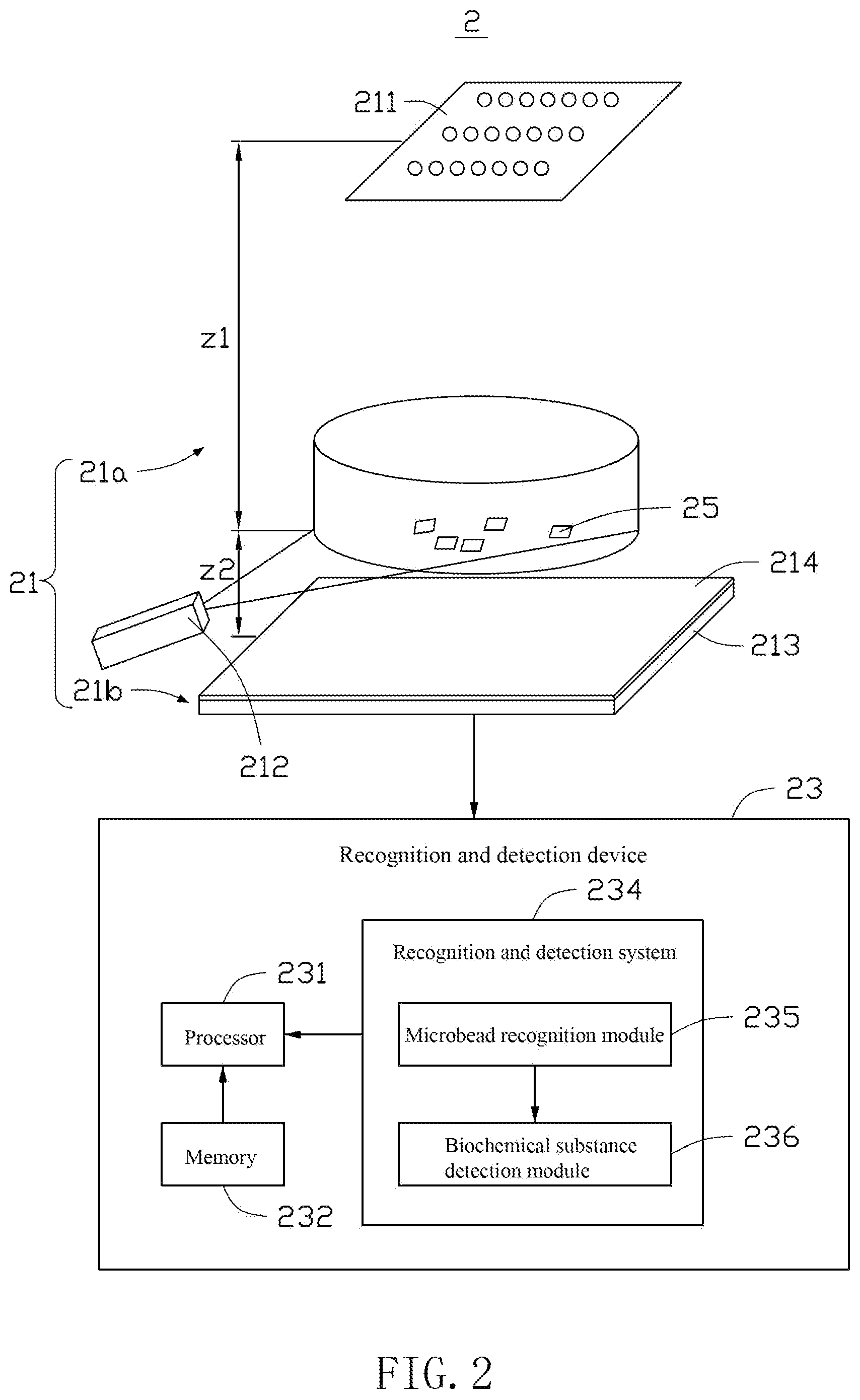Patent US12099177 Figure 2 – Lens-free microscopic imaging system and method, and biochemical substance detection system and method