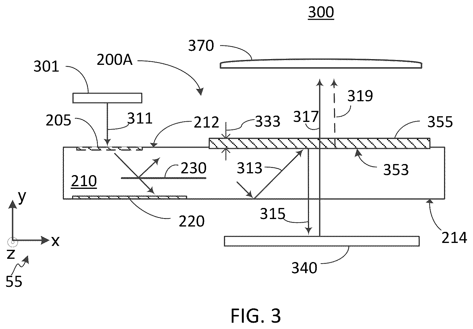 Patent US12099190 Figure 4 – Waveguide with polarization volume hologram grating