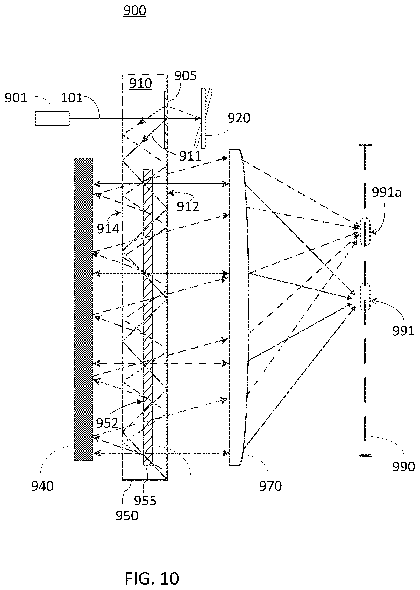 Patent US12099190 Figure 8 – Waveguide with polarization volume hologram grating
