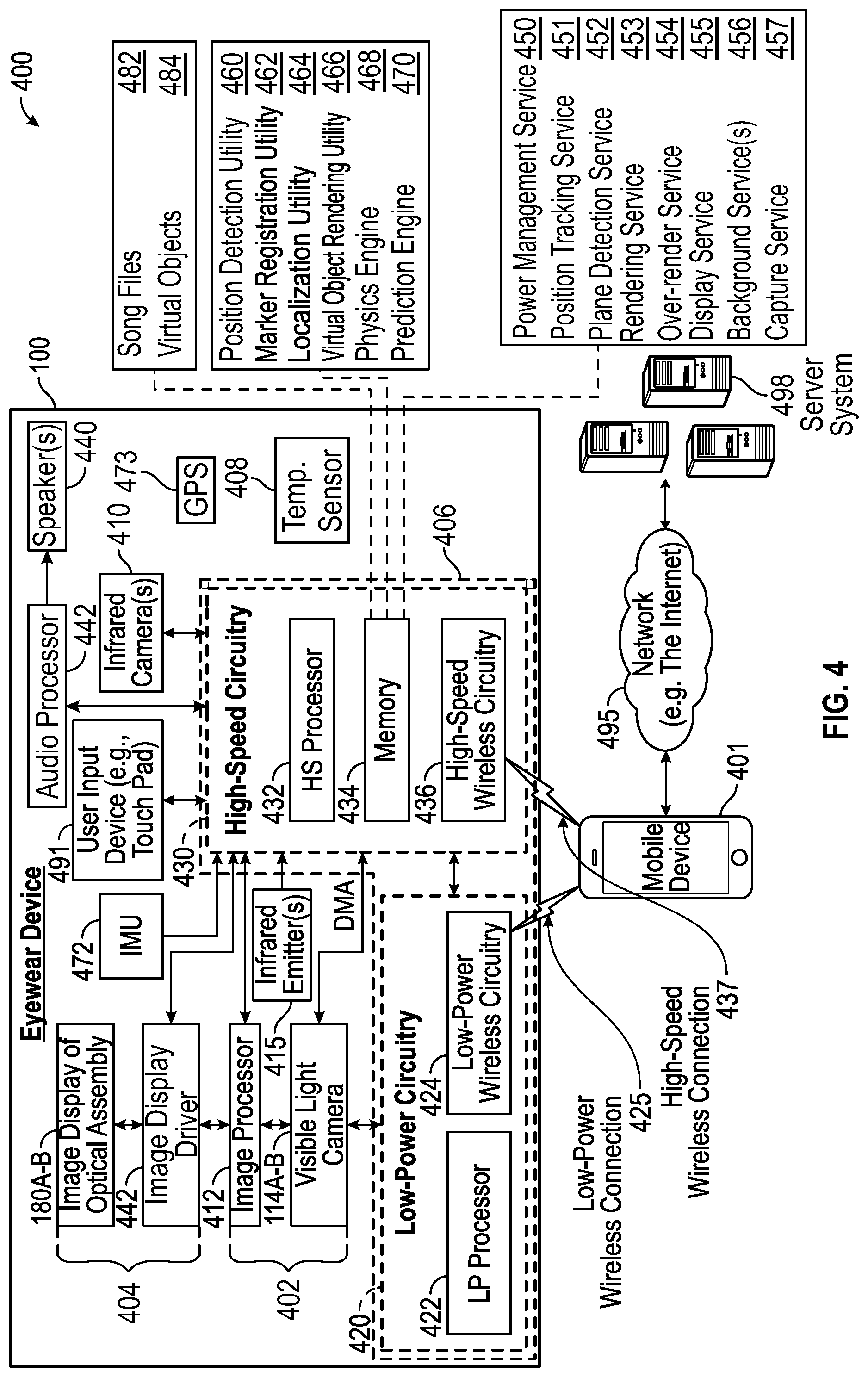 Patent US12099195 Figure 8 – Eyewear device dynamic power configuration