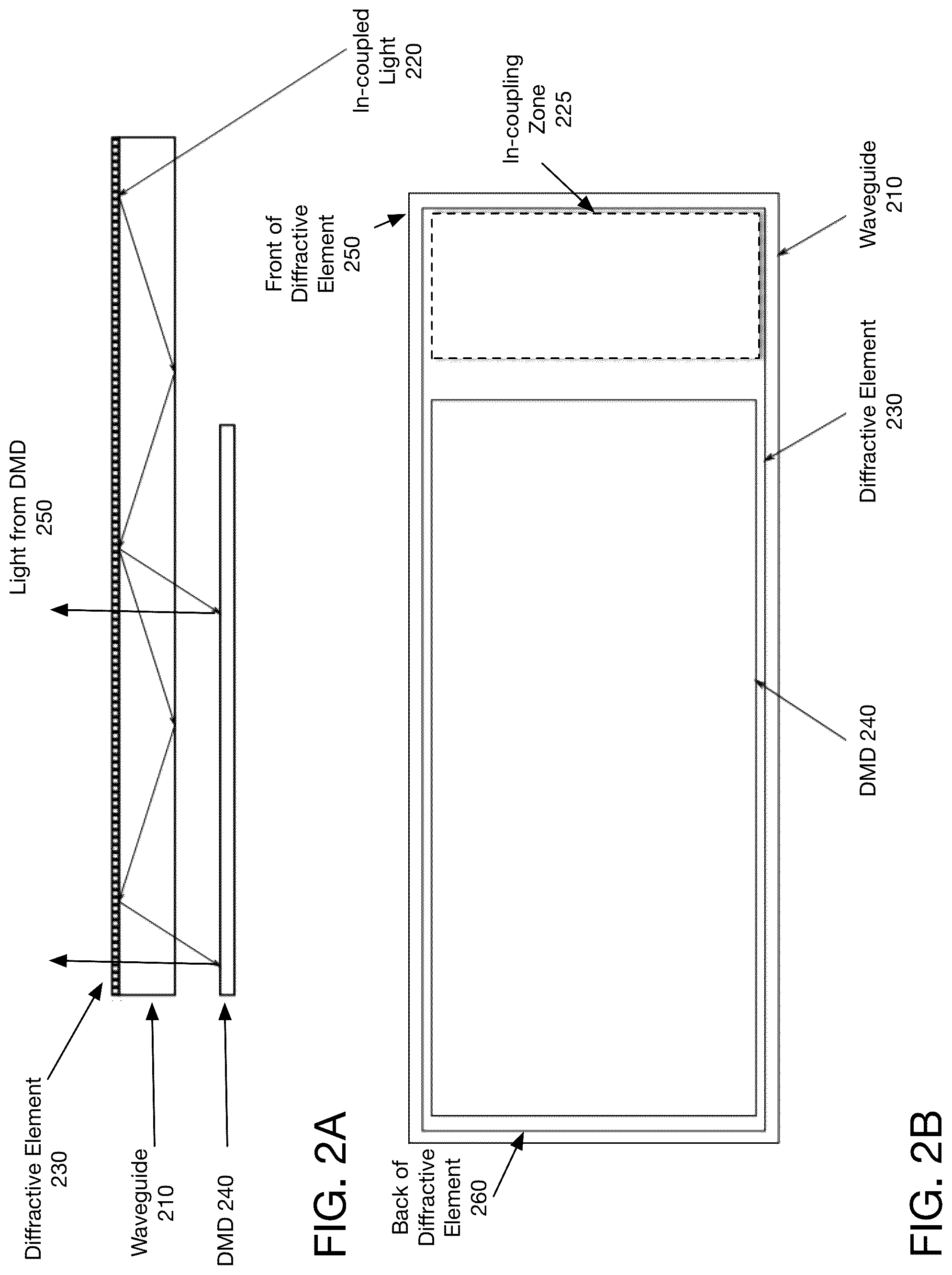 Patent US12099198 Figure 2 – Waveguide illumination of a spatial light modulator