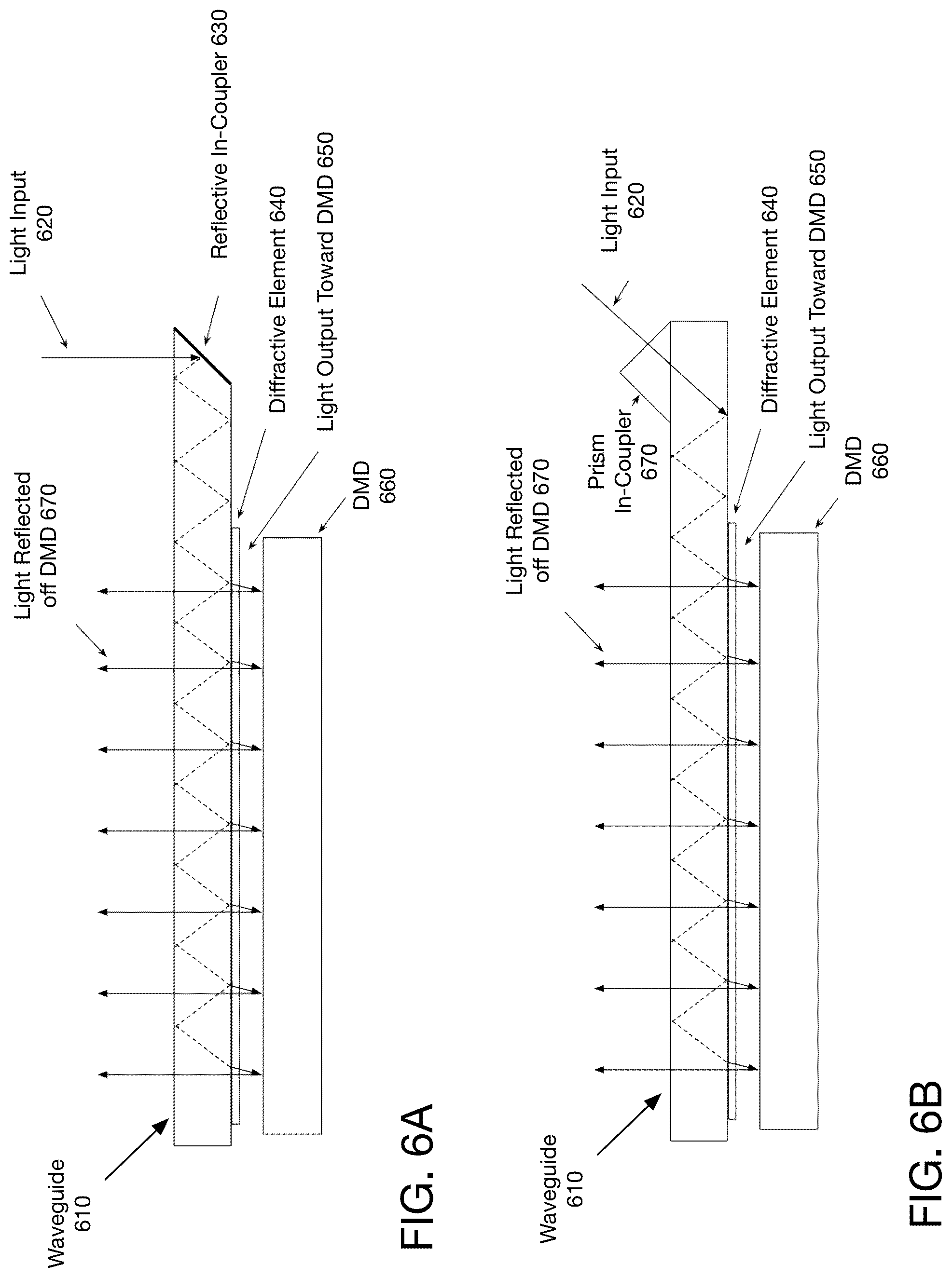 Patent US12099198 Figure 8 – Waveguide illumination of a spatial light modulator
