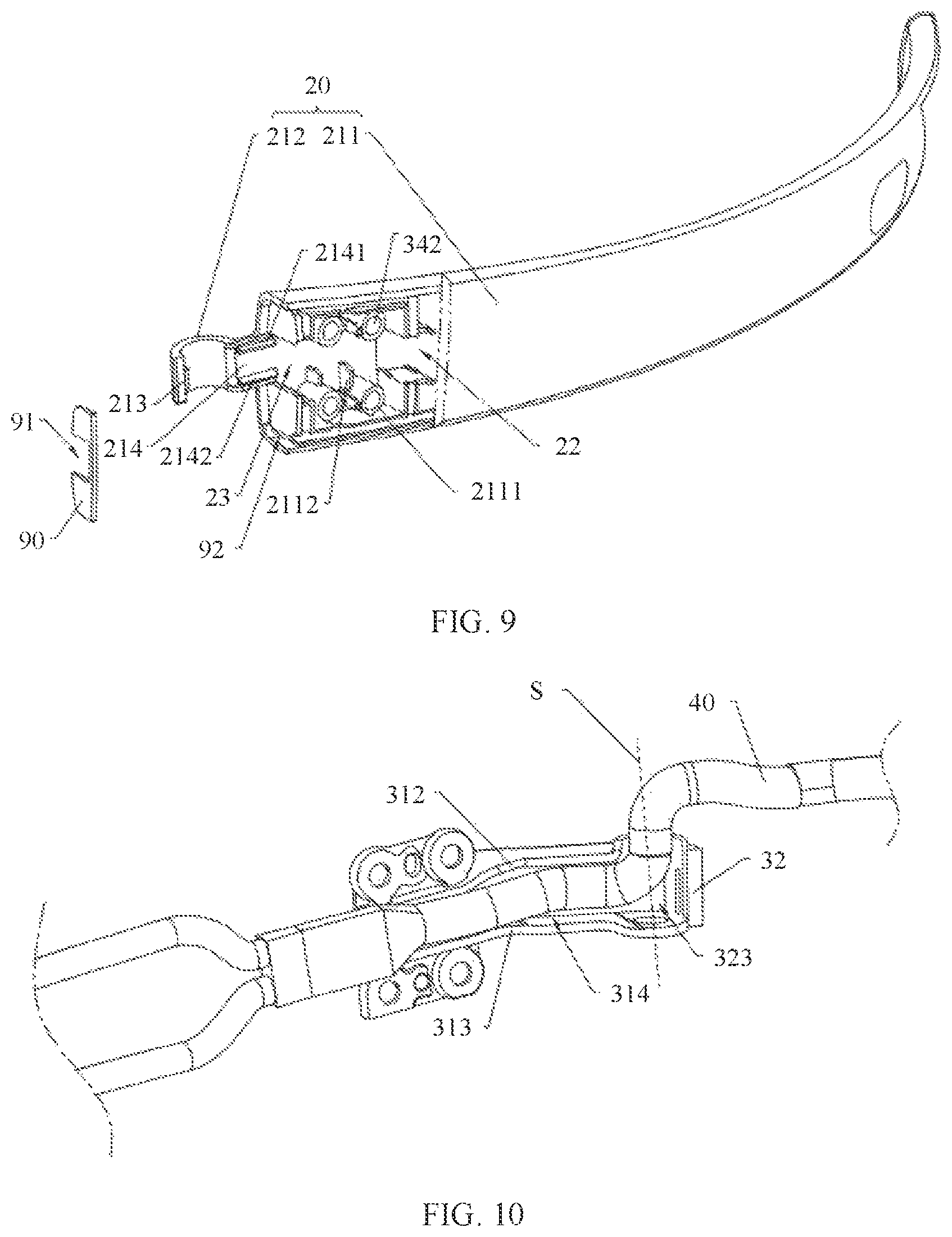 Patent US12099202 Figure 8 – Electronic device, apparatus, and method for protecting a conducting wire and assembly of a head-mounted display