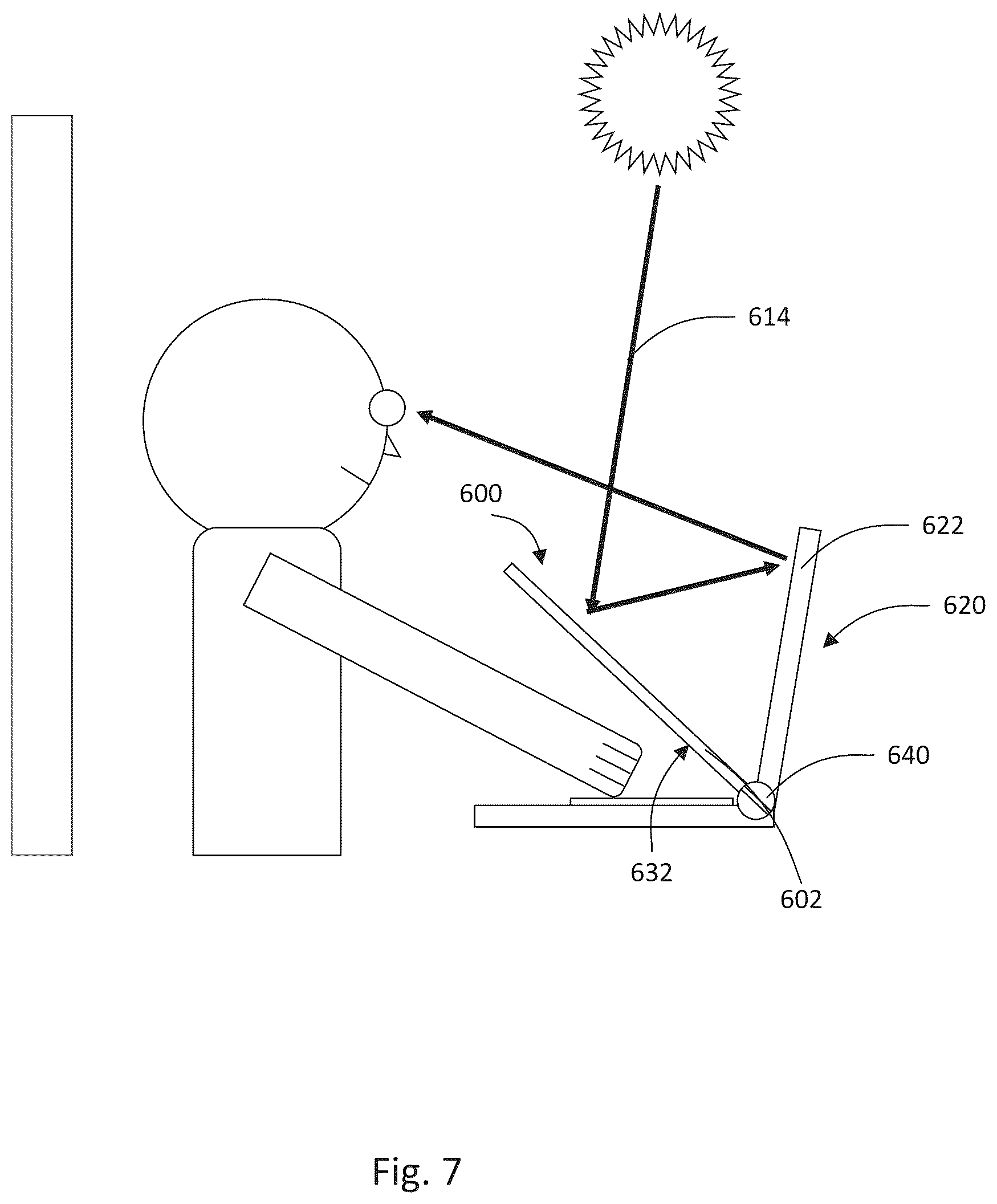 Patent US12099213 Figure 7 – Device to reduce ambient light reflection