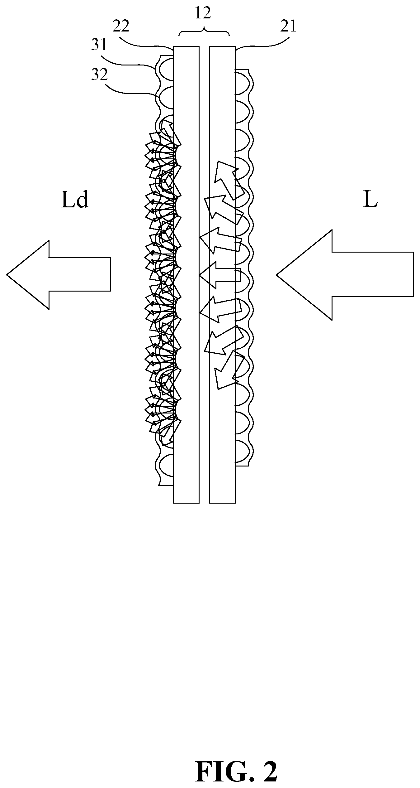 Patent US12099216 Figure 2 – Surface light source projection device