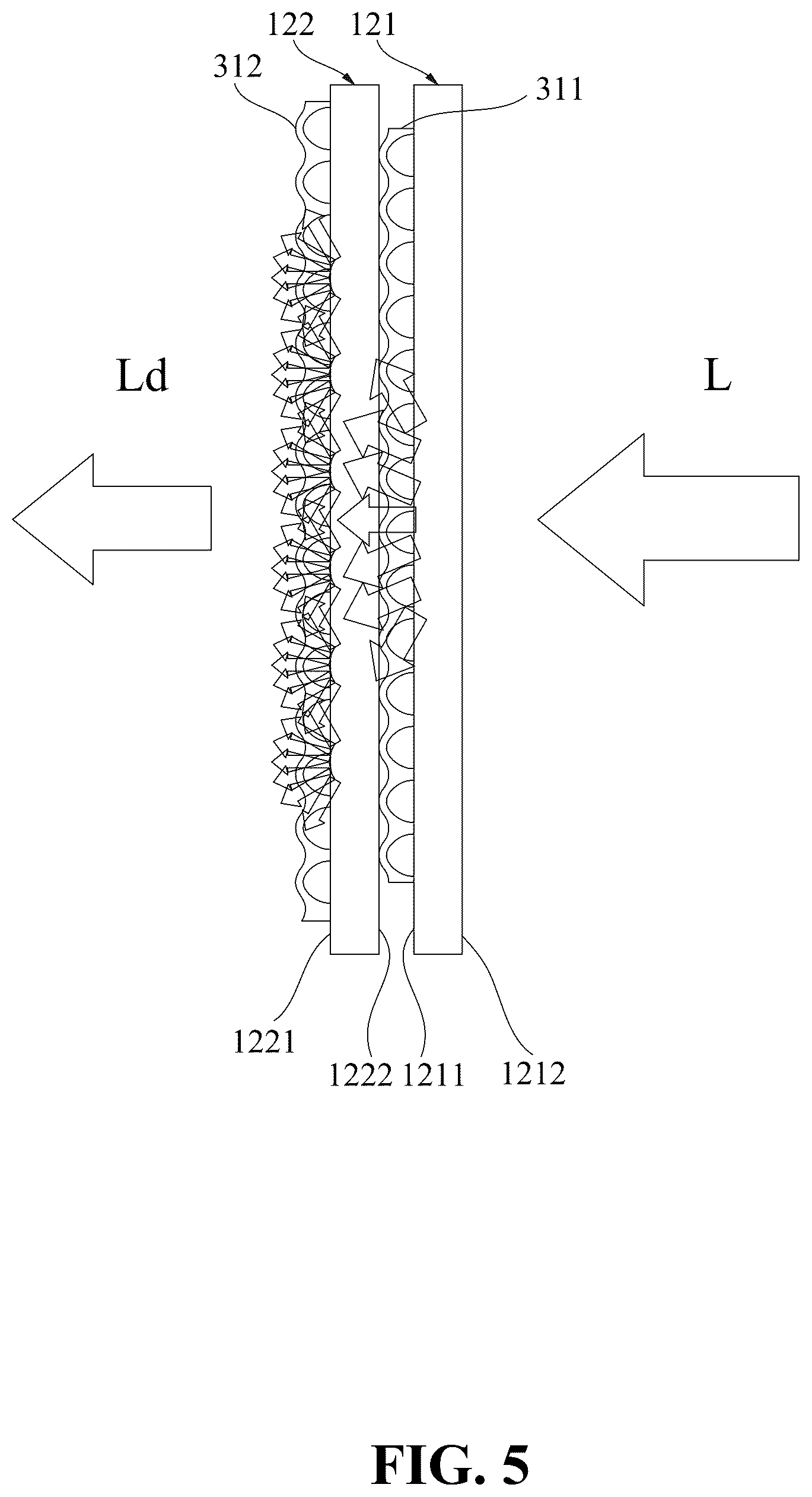Patent US12099216 Figure 5 – Surface light source projection device