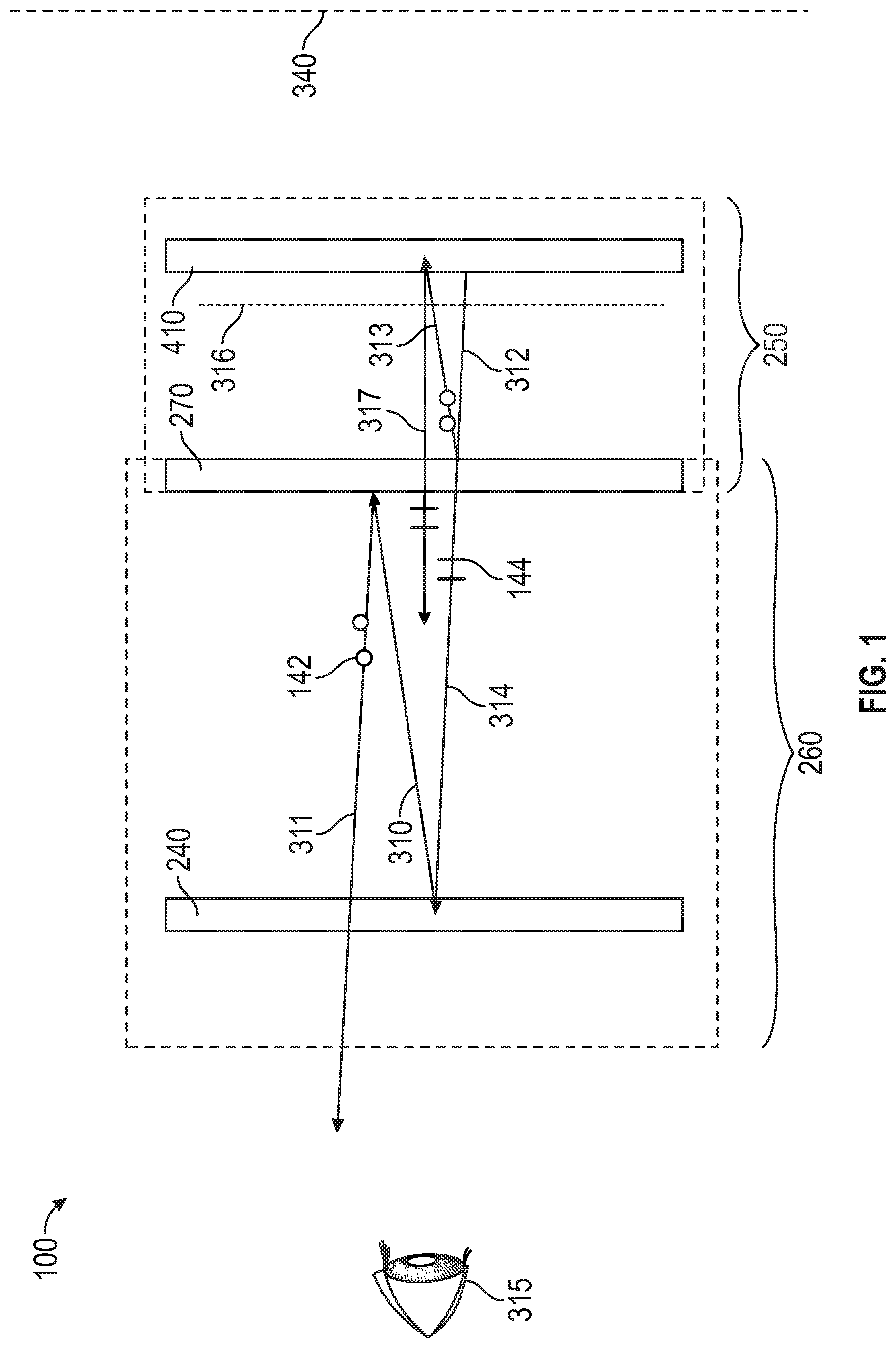 Patent US12099226 Figure 1 – Optical system