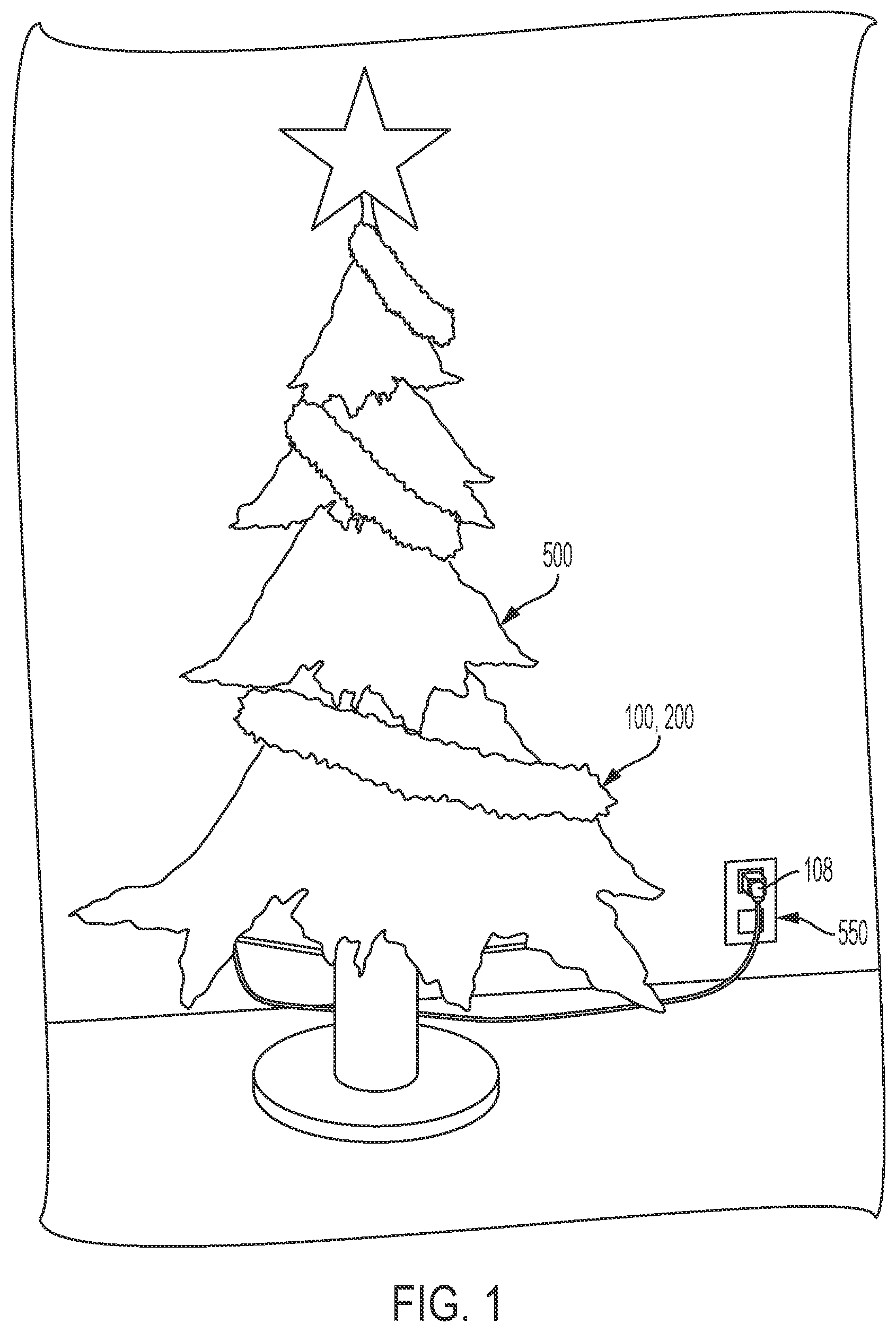 Patent US12099227 — Fiber optic tinsel garland — Figure 1