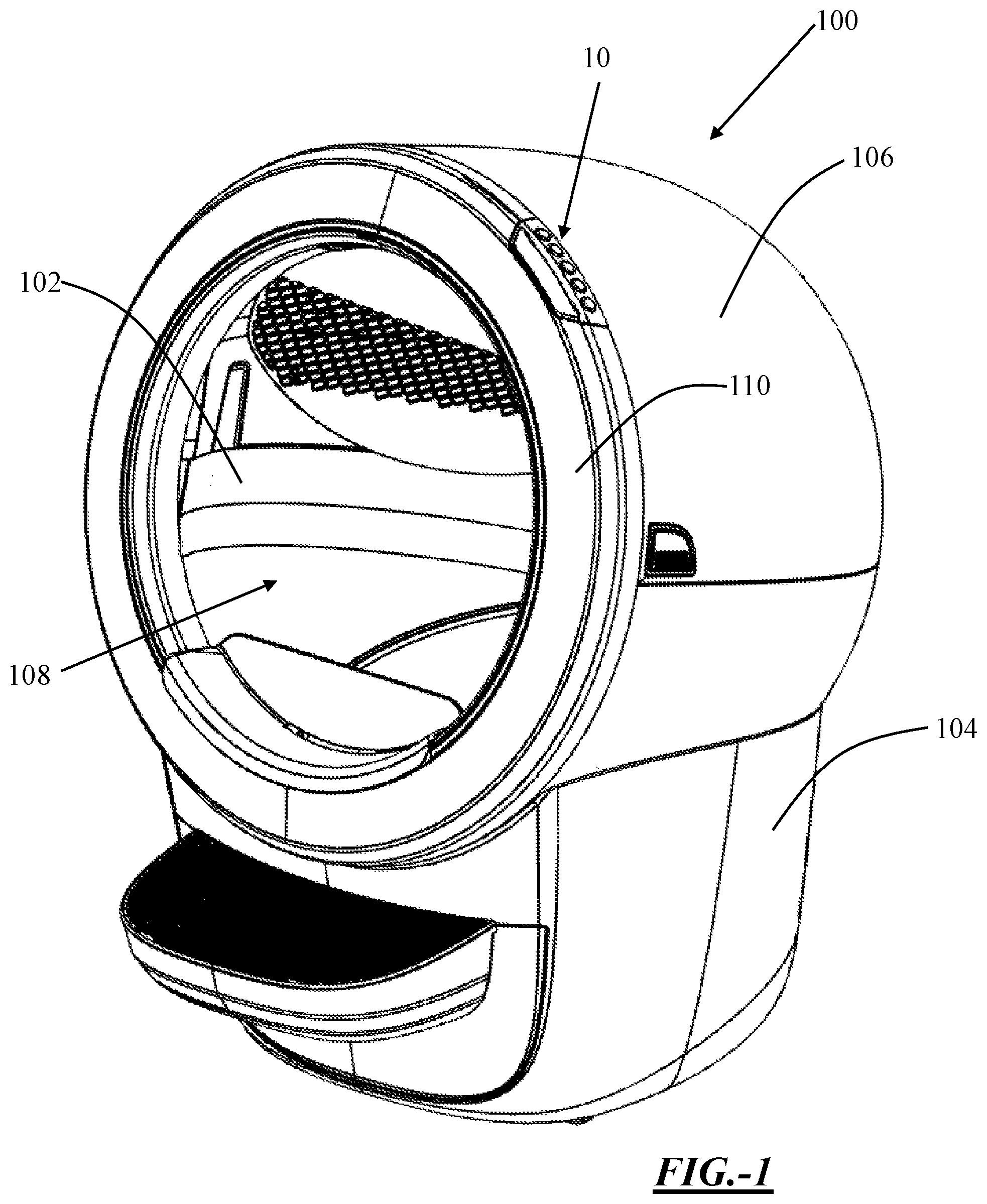Patent US12099231 Figure 1 – User interface with discrete lighting sections