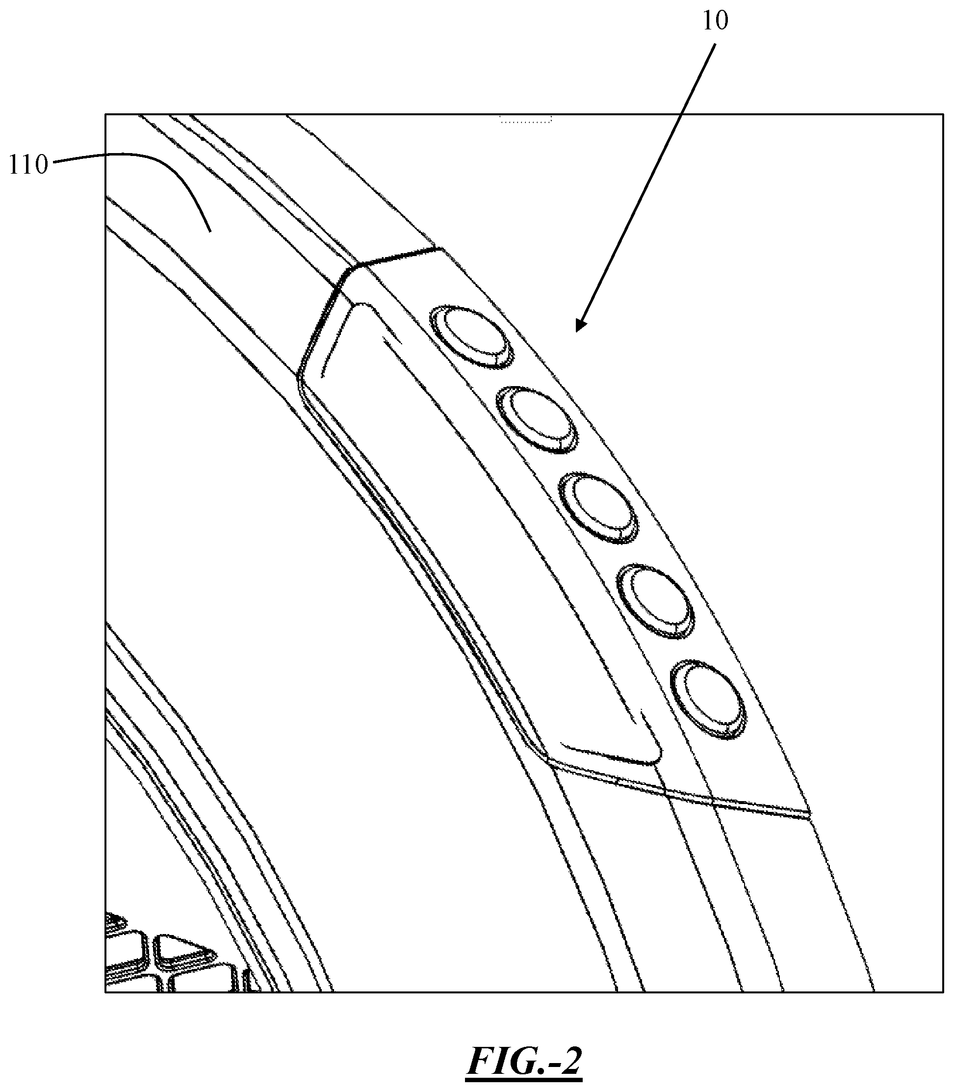 Patent US12099231 Figure 2 – User interface with discrete lighting sections