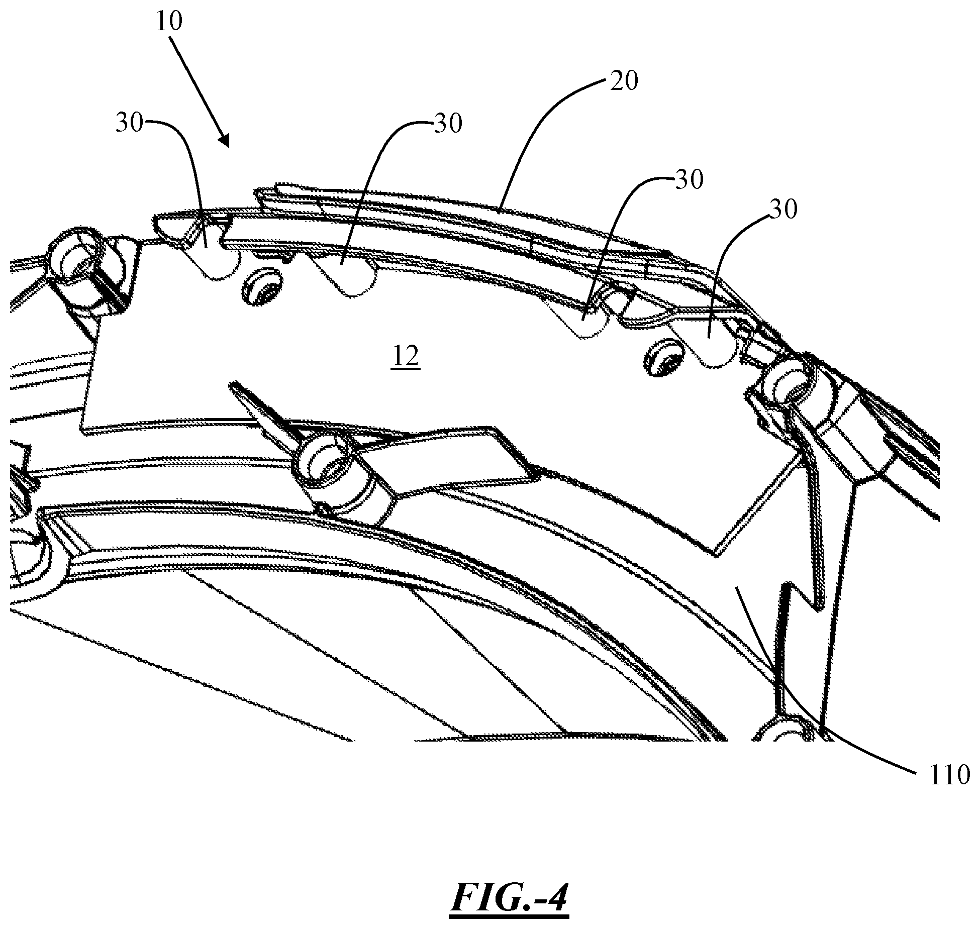 Patent US12099231 Figure 4 – User interface with discrete lighting sections