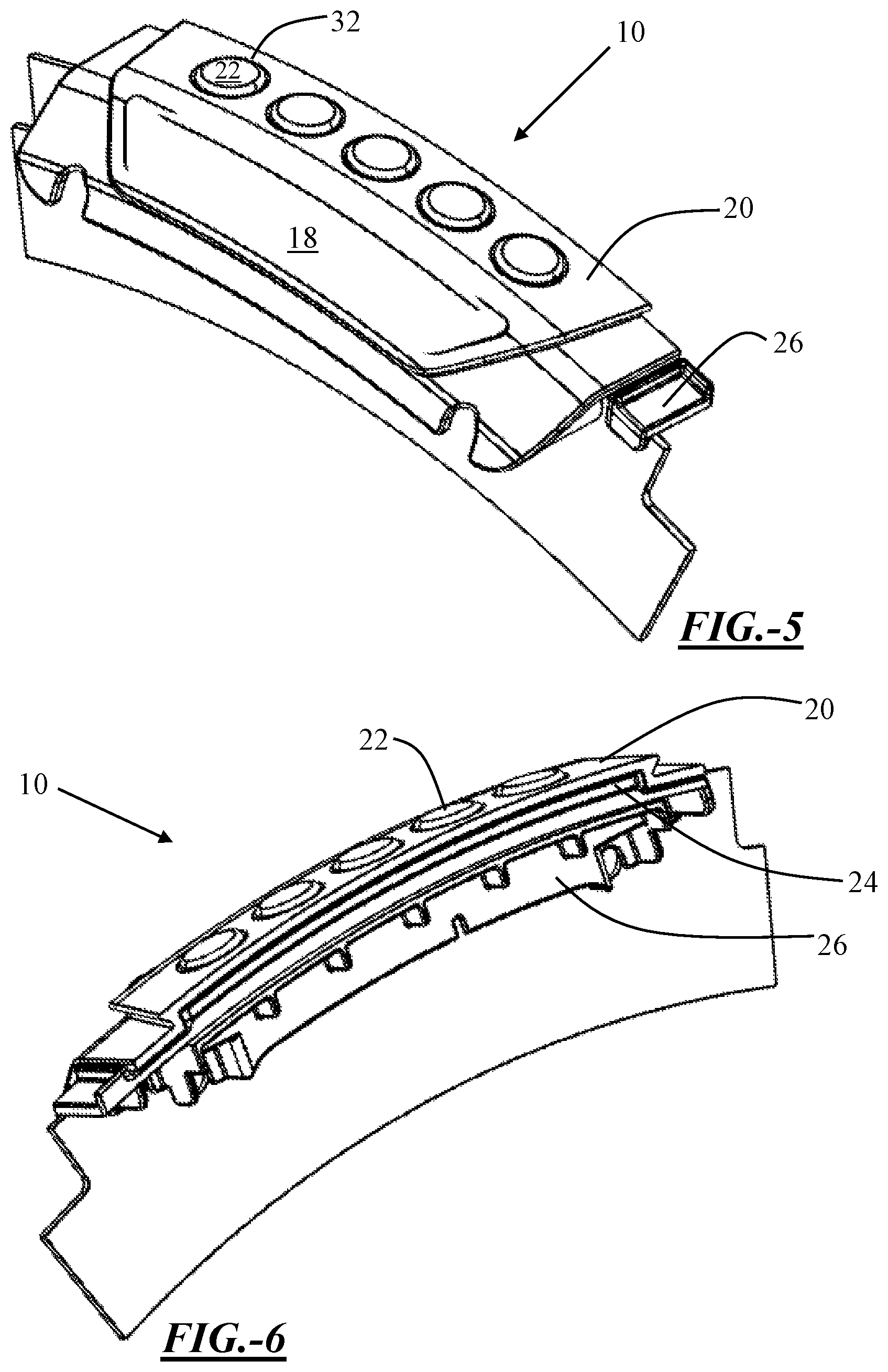 Patent US12099231 Figure 5 – User interface with discrete lighting sections