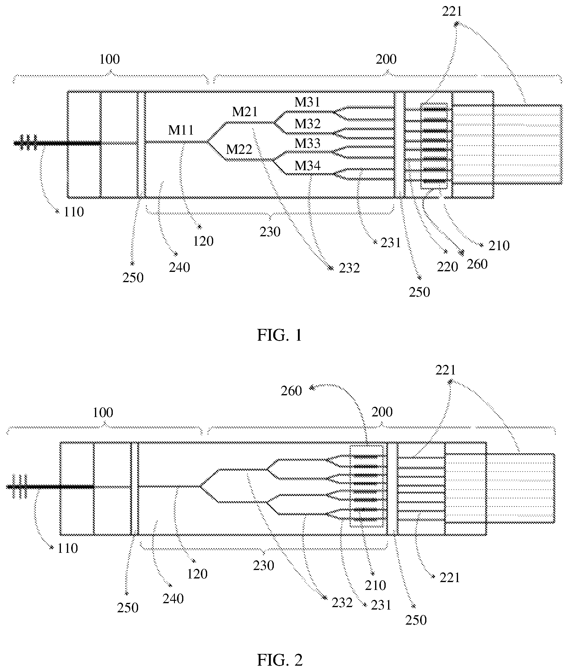 Patent US12099240 Figure 1 – Splitter, optical distribution network, and method for determining wavelength corresponding to optical filter structure