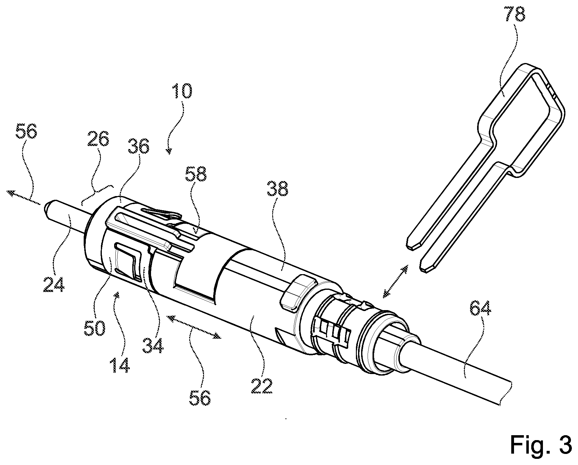 Patent US12099242 Figure 3 – Connector device, connector and connection cable