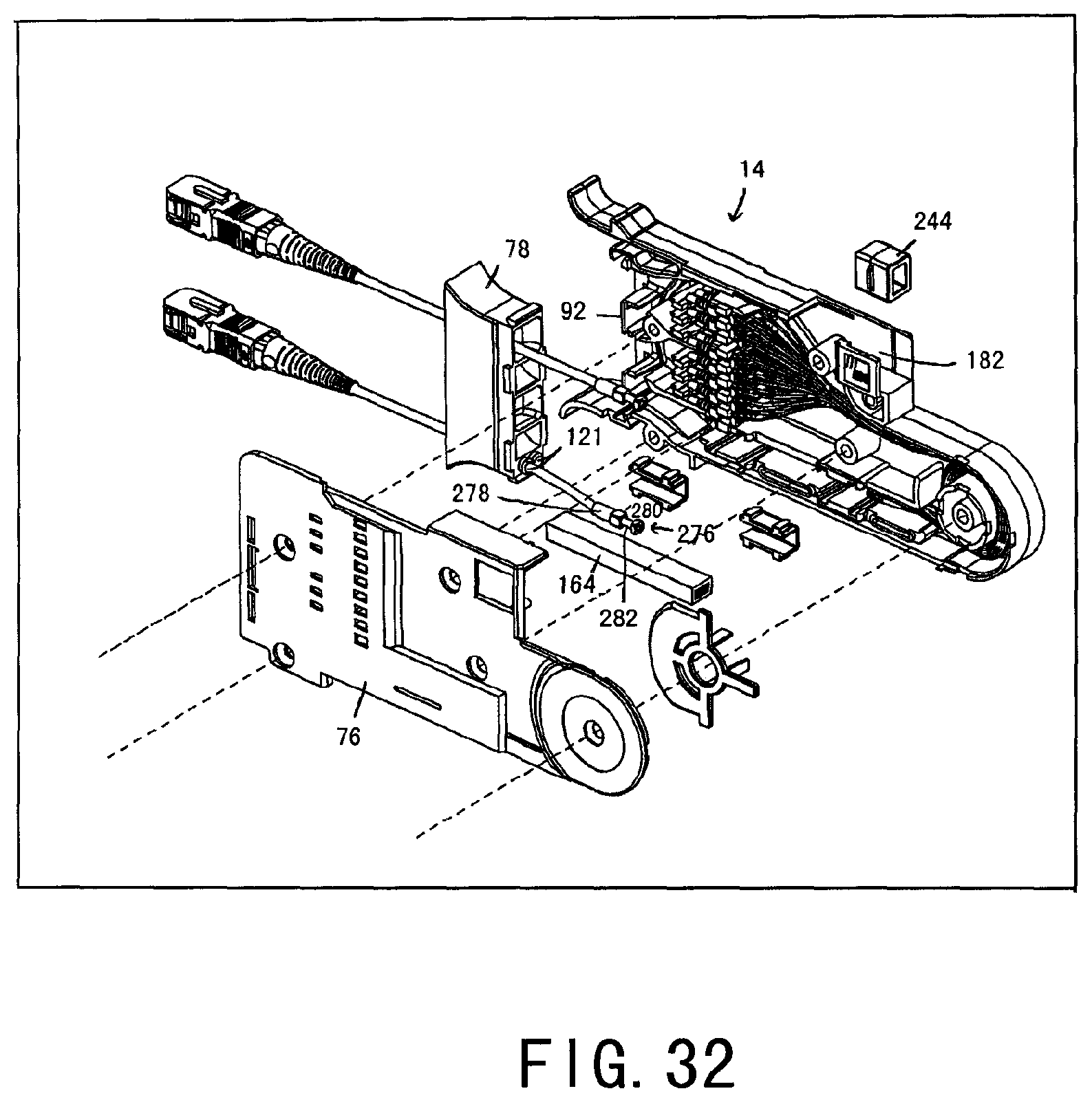 Patent US12099247 Figure 9 – Fiber optic module and chassis