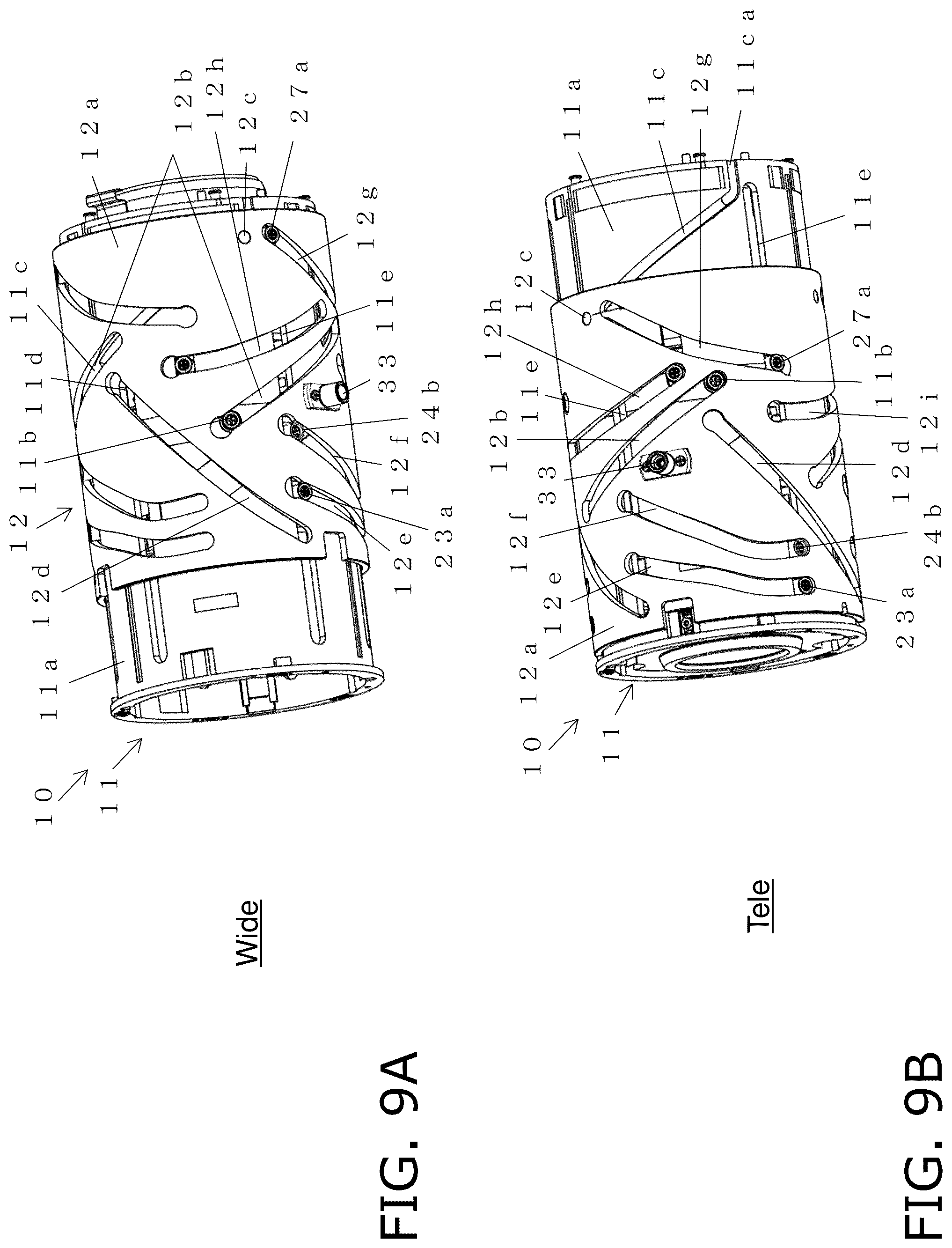 Patent US12099249 Figure 9 – Lens support mechanism, and lens barrel and camera provided with the lens support mechanism