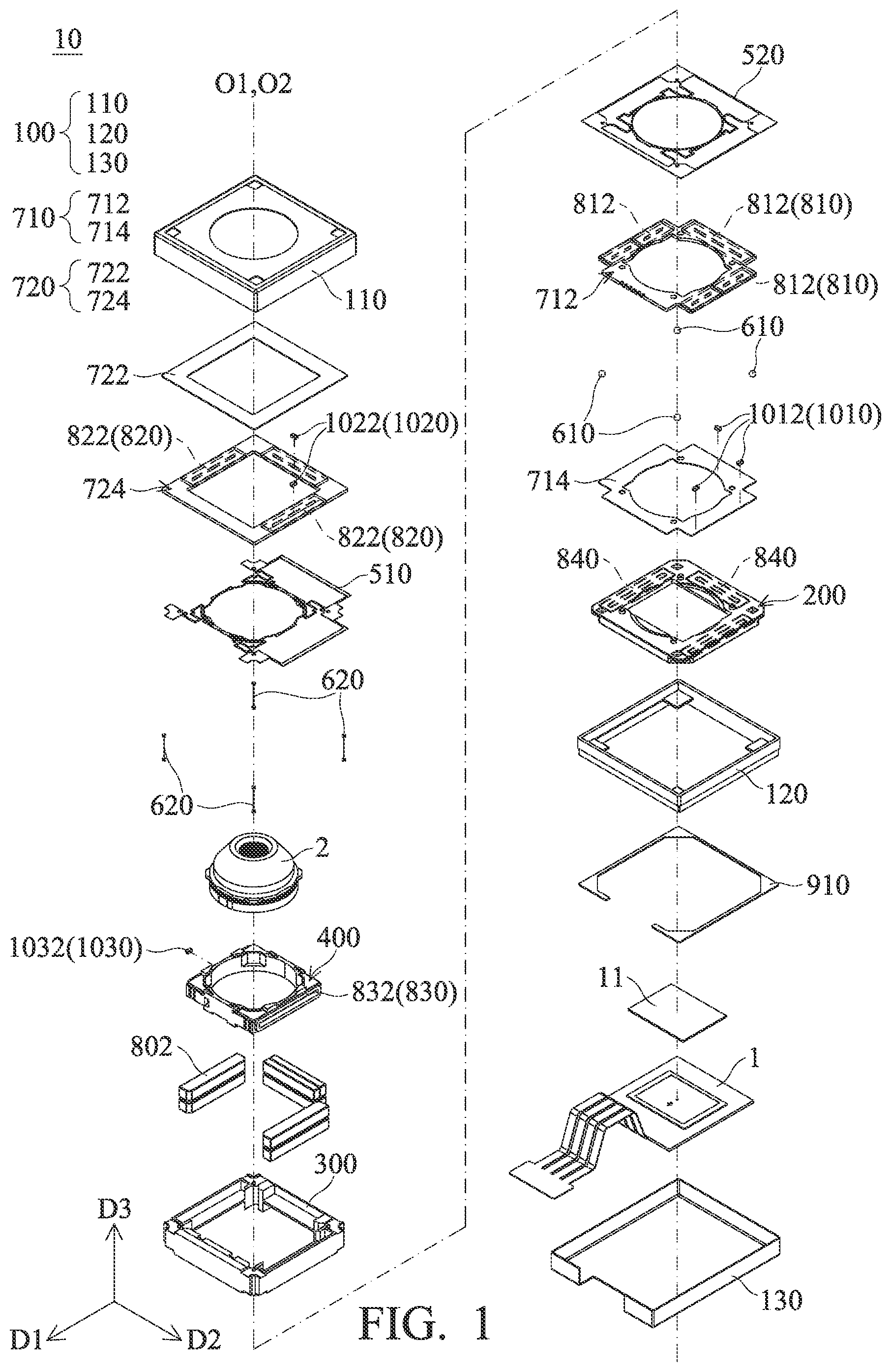 Patent US12099251 Figure 1 – Optical component driving mechanism