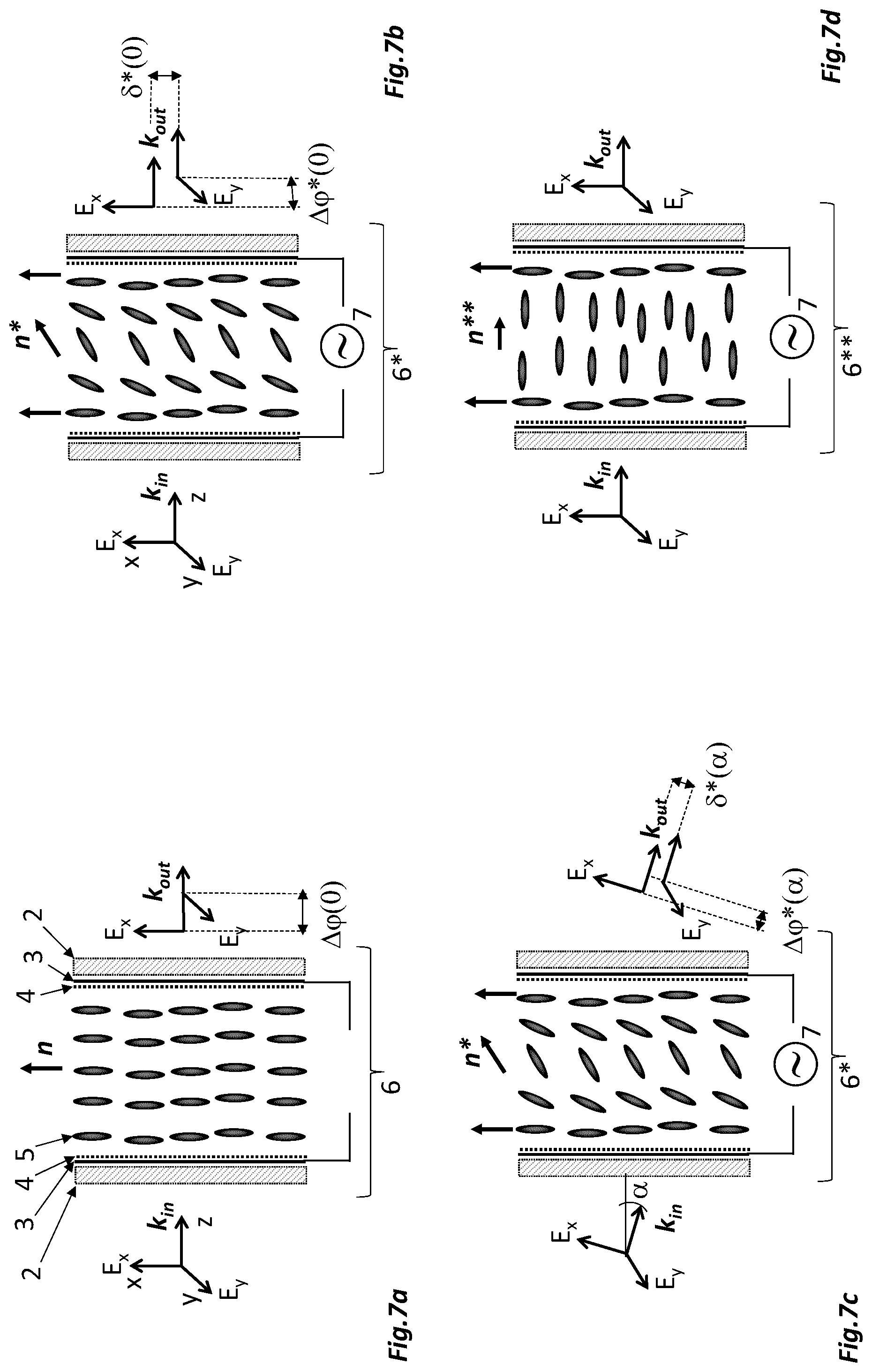 Patent US12099265 Figure 7 – Liquid crystal cell assembly and method for detection enhancement