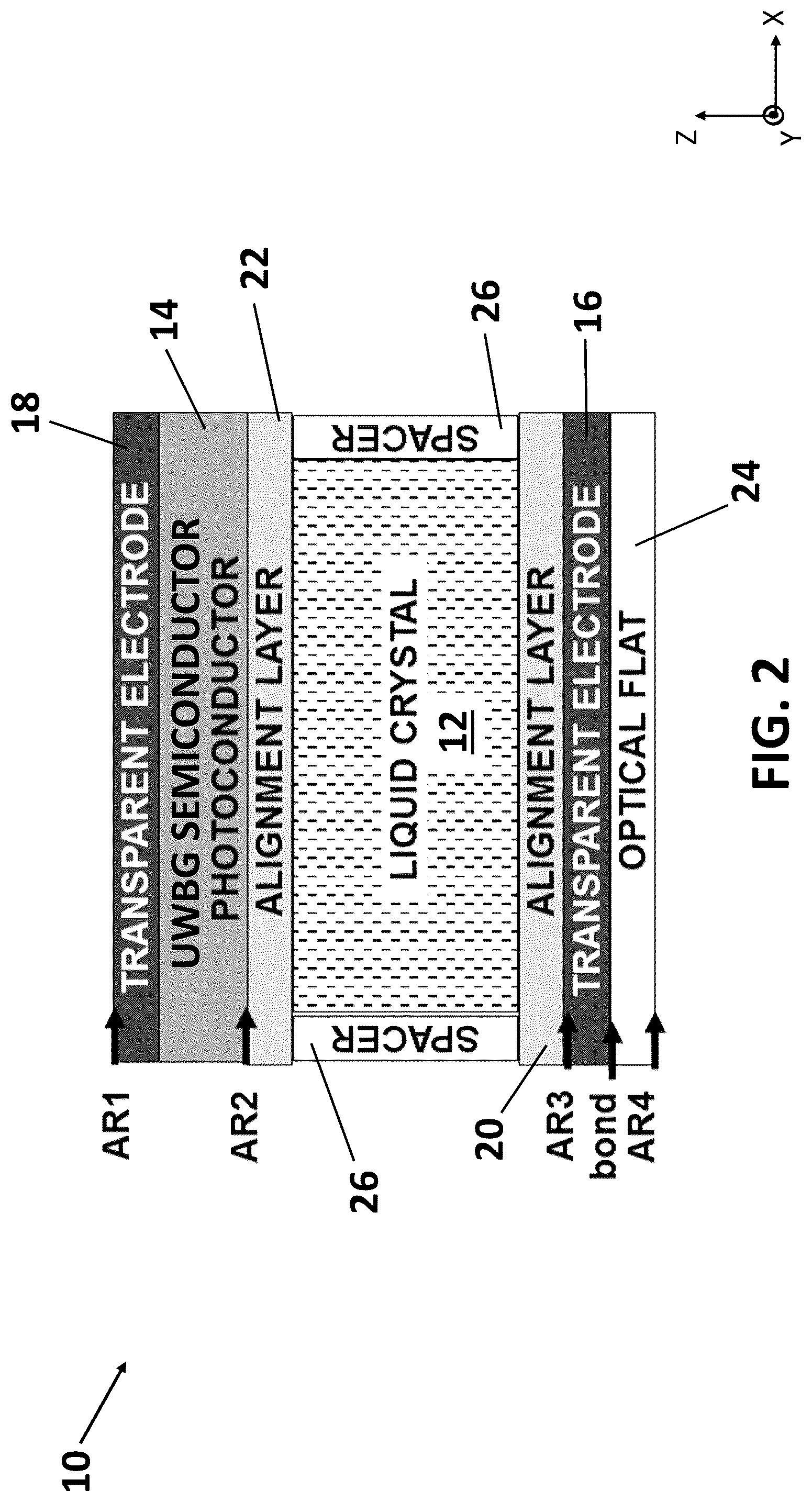 Patent US12099269 Figure 2 – Optically addressable light valves for high power operation