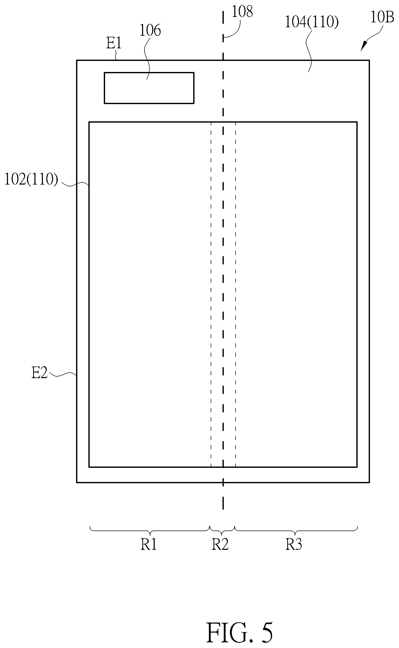 Patent US12099272 Figure 5 – Foldable touch display device having an insulating layer with different thicknesses