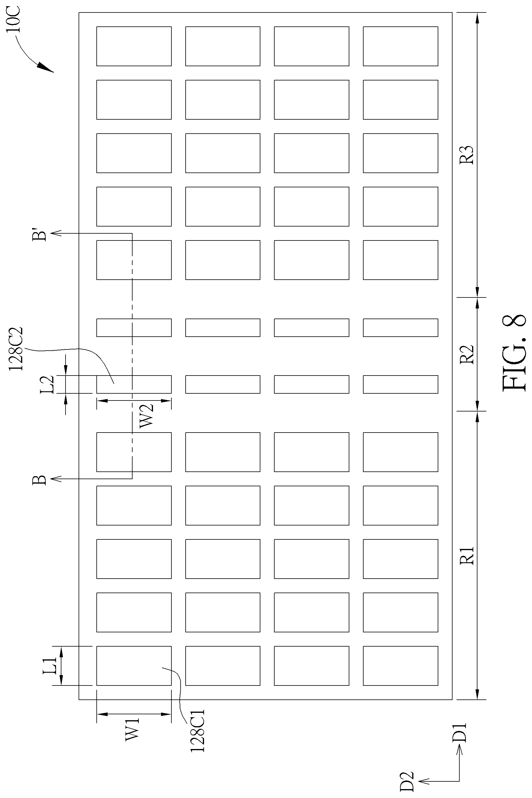 Patent US12099272 Figure 8 – Foldable touch display device having an insulating layer with different thicknesses