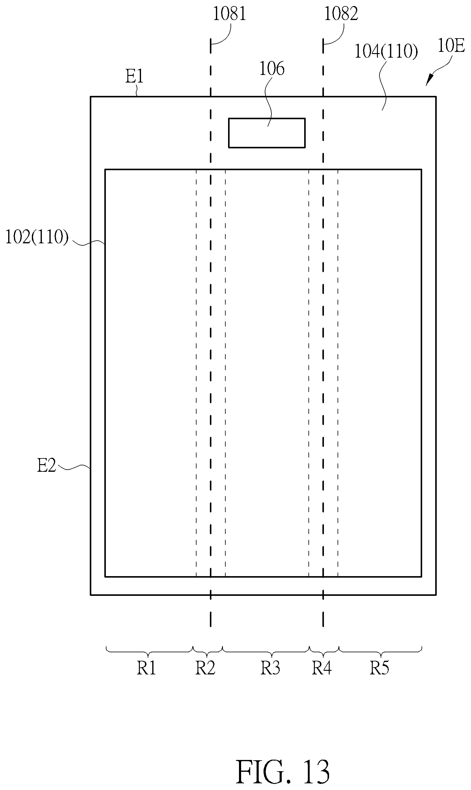 Patent US12099272 Figure 13 – Foldable touch display device having an insulating layer with different thicknesses