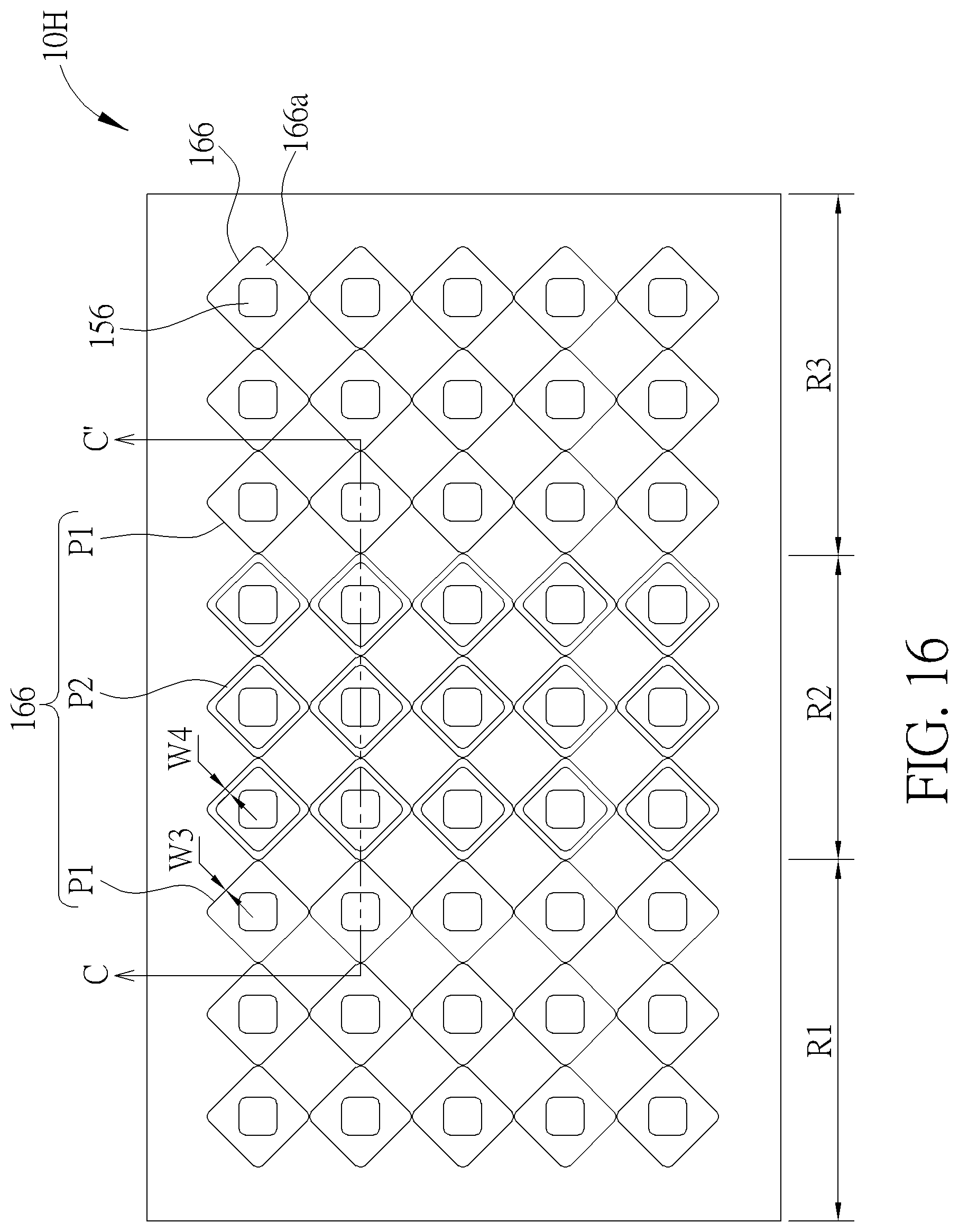 Patent US12099272 Figure 16 – Foldable touch display device having an insulating layer with different thicknesses