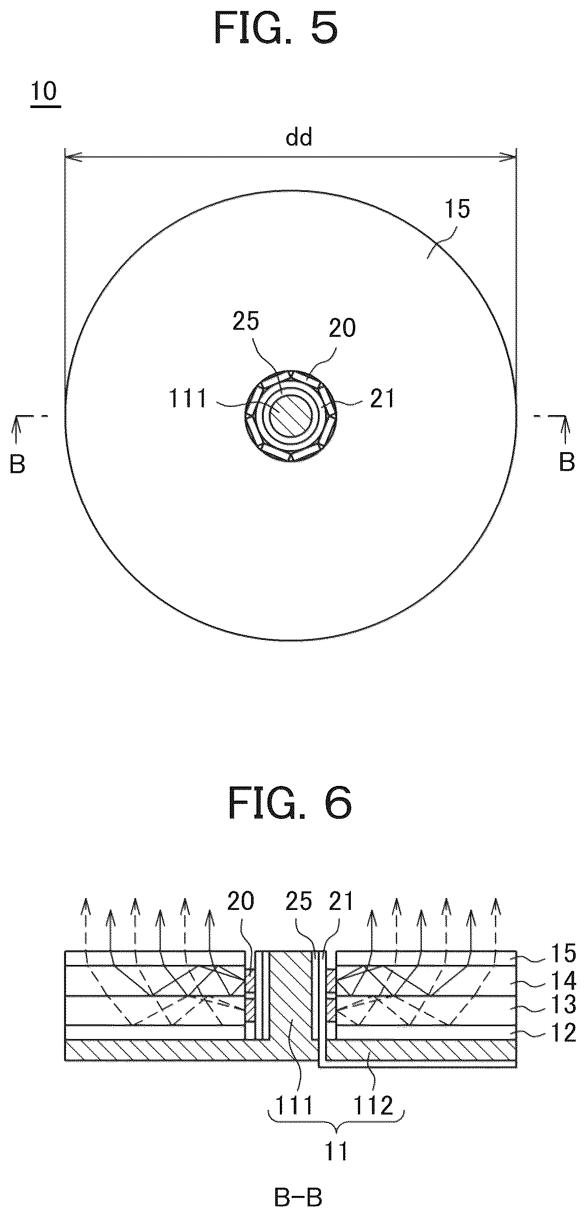 Patent US12099273 Figure 3 – Lighting device with LED facing a disc shaped light guide