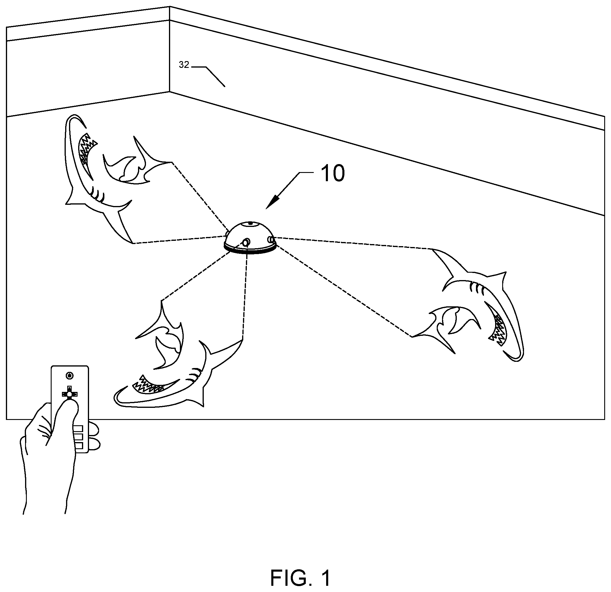 Patent US12099285 Figure 1 – Decorative swimming pool illumination device