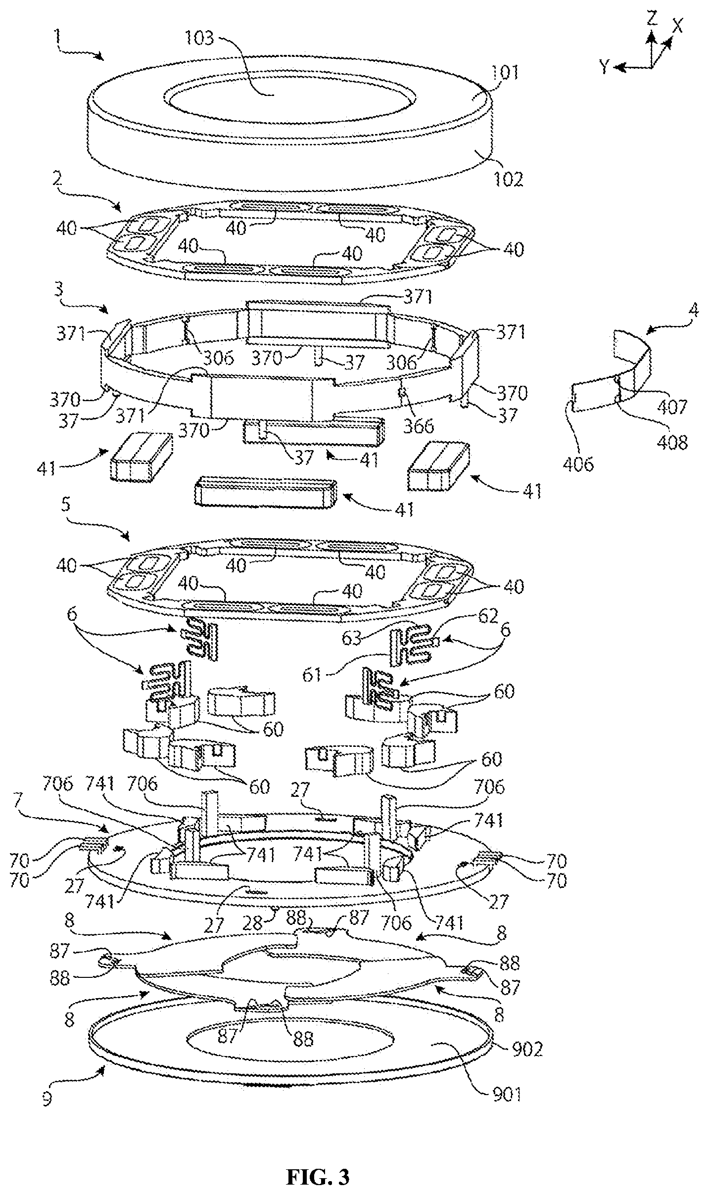 Patent US12099290 Figure 3 – Blade driving device, camera device and electronic apparatus