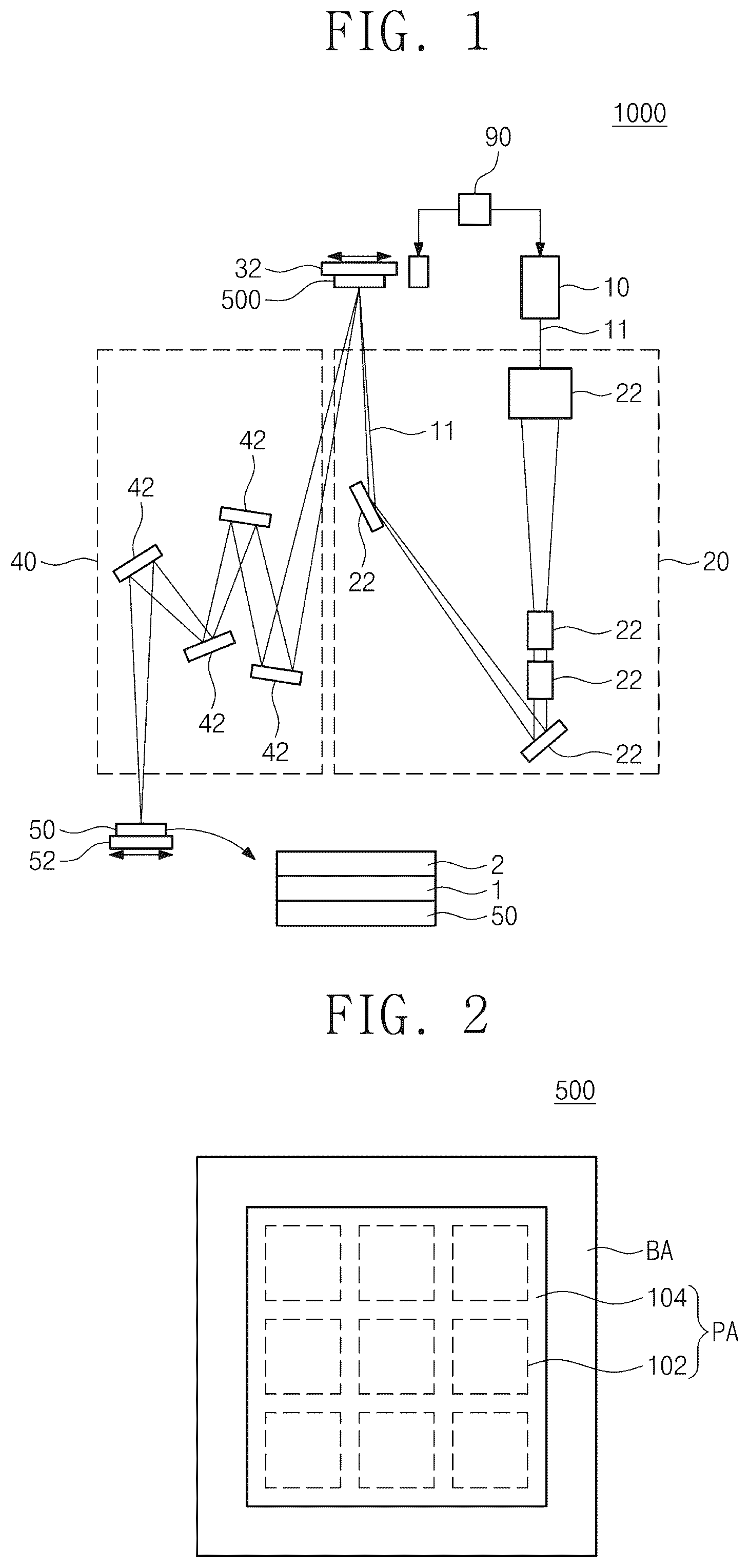 Patent US12099293 — Phase shift mask for extreme ultraviolet lithography and a method of manufacturing a semiconductor device using the same — Figure 1