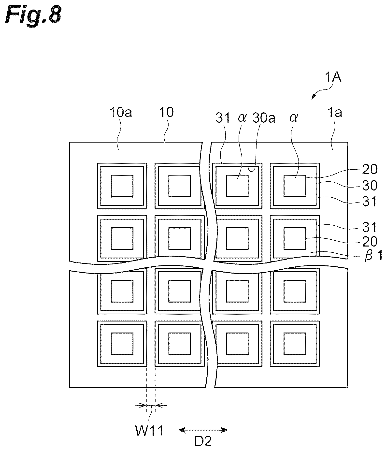 Patent US12099296 Figure 8 – Method for producing optical element and optical element