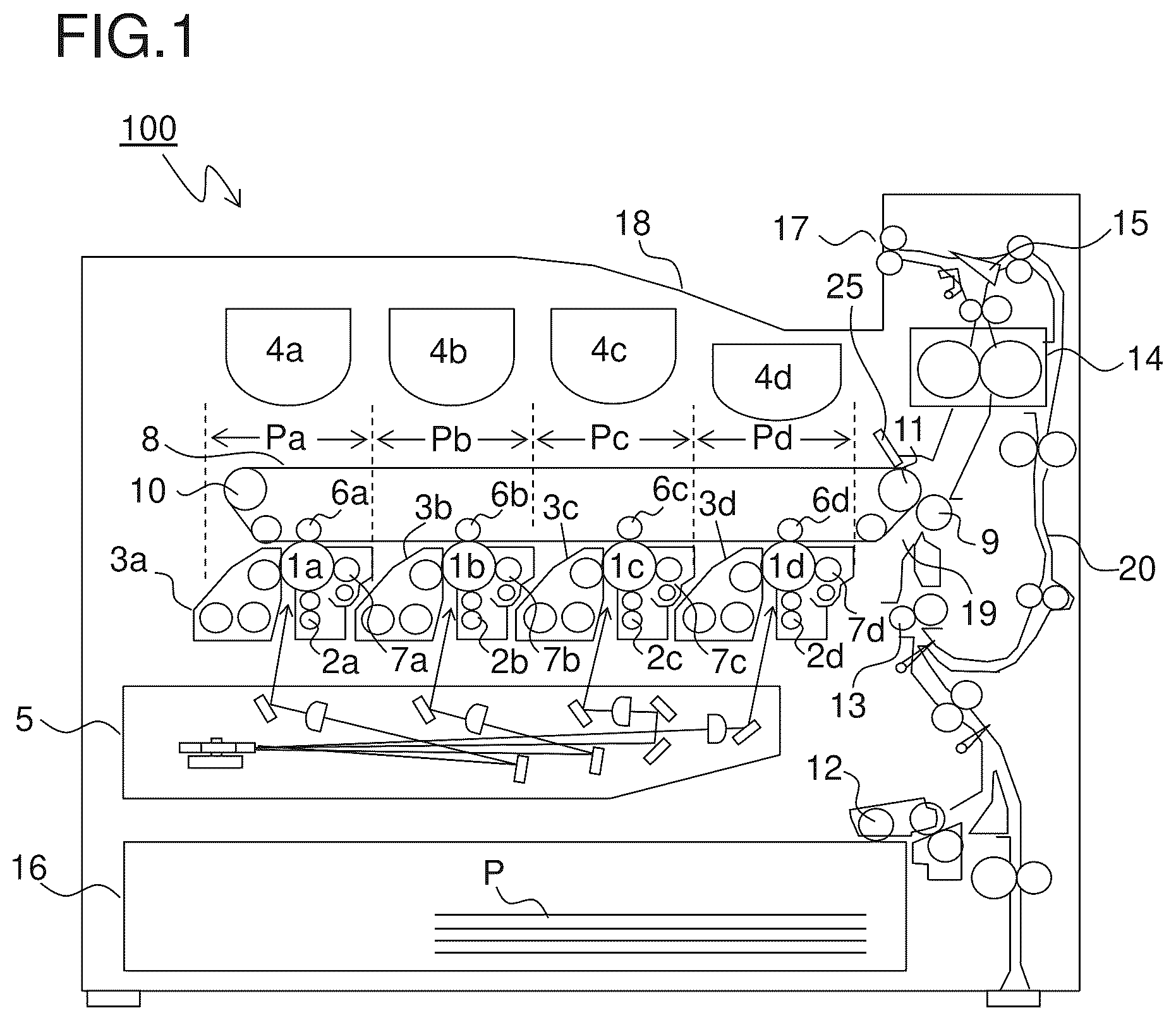 Patent US12099311 Figure 1 – Image forming apparatus with charge eliminating needle protection cover that maintains constant interval between the needle and a sheet