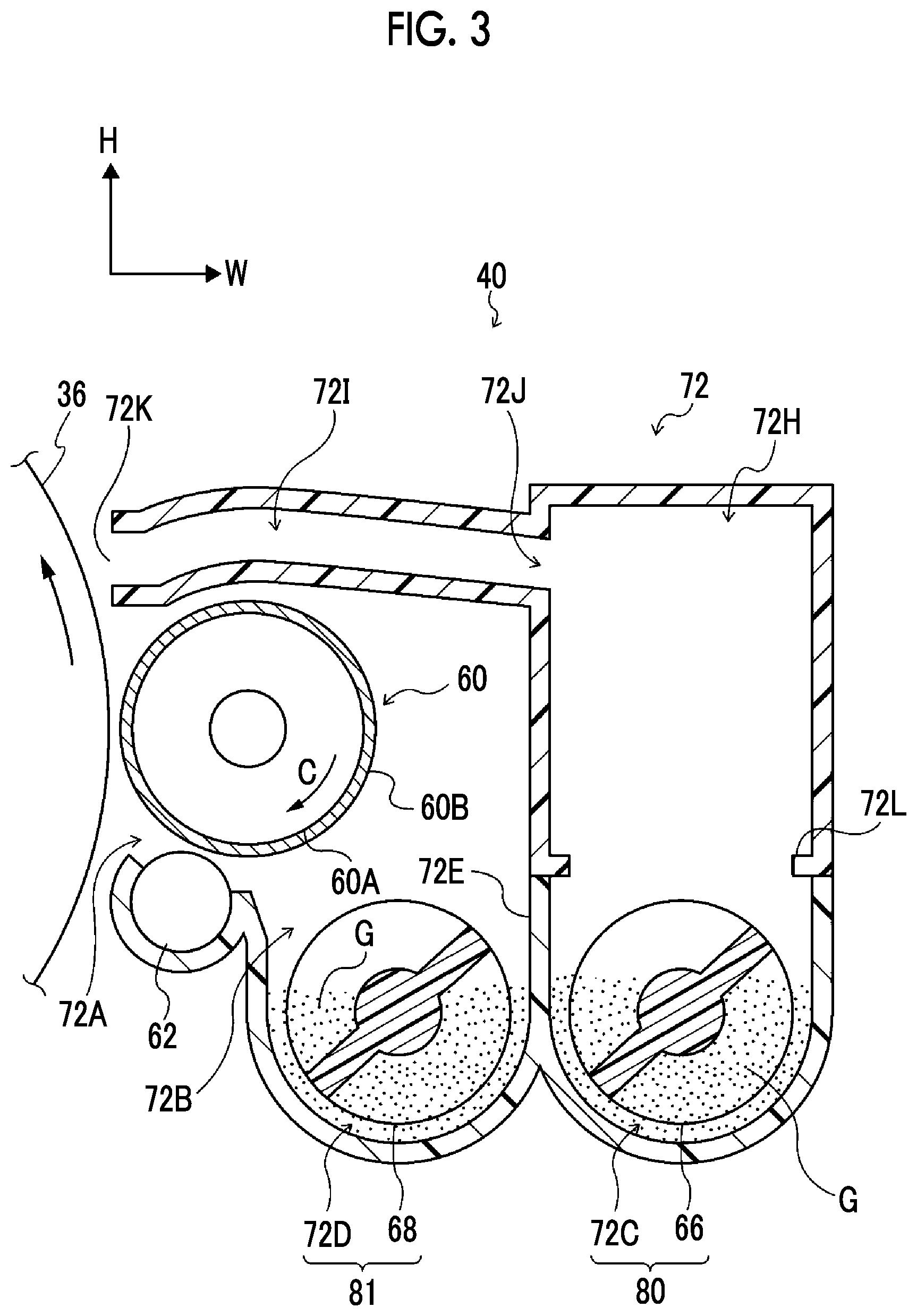 Patent US12099316 Figure 3 – Developing device and image forming apparatus that suppress discharge of developer