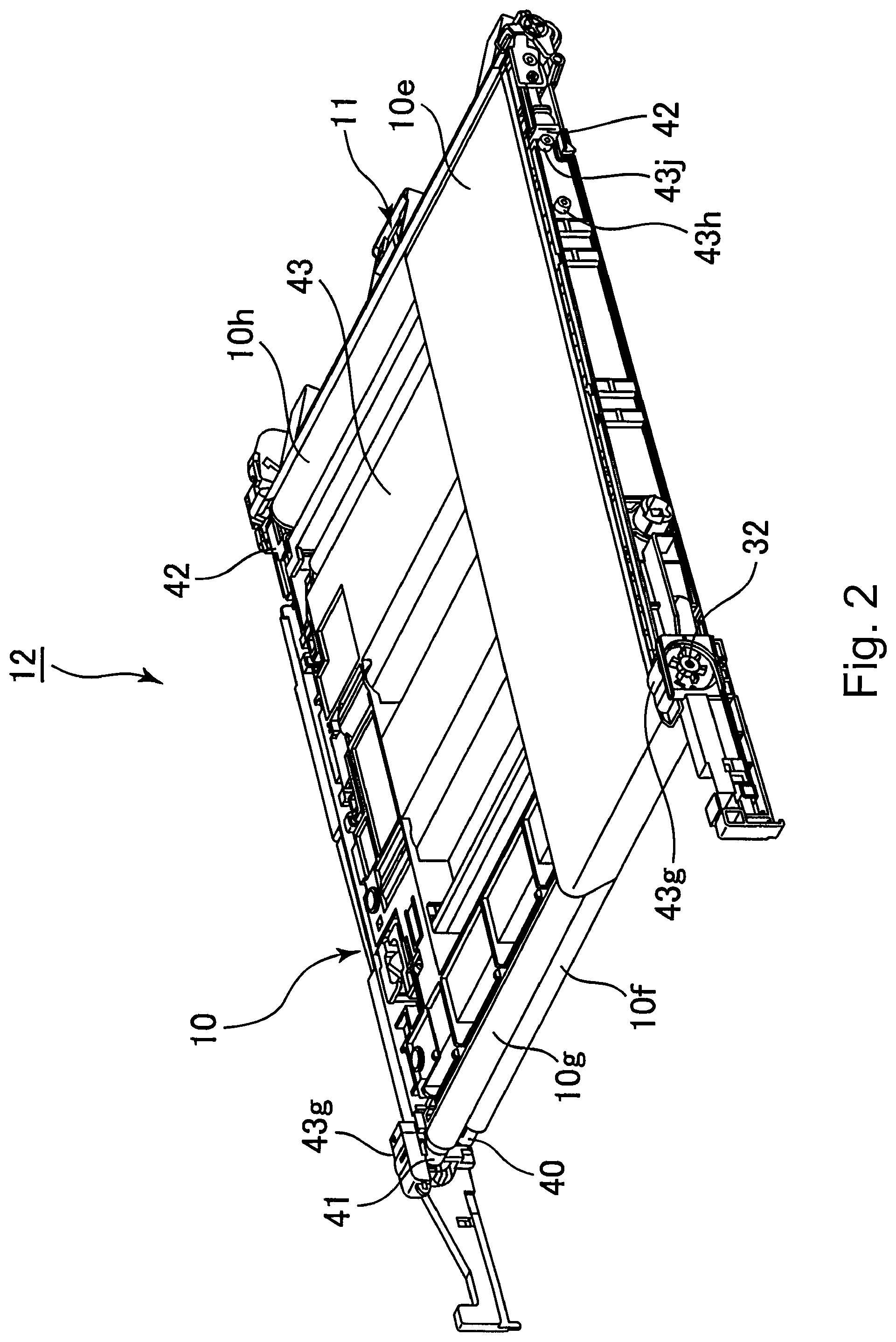 Patent US12099317 Figure 2 – Image forming apparatus having a detachable transfer unit including transfer belt and a swingable cleaning unit