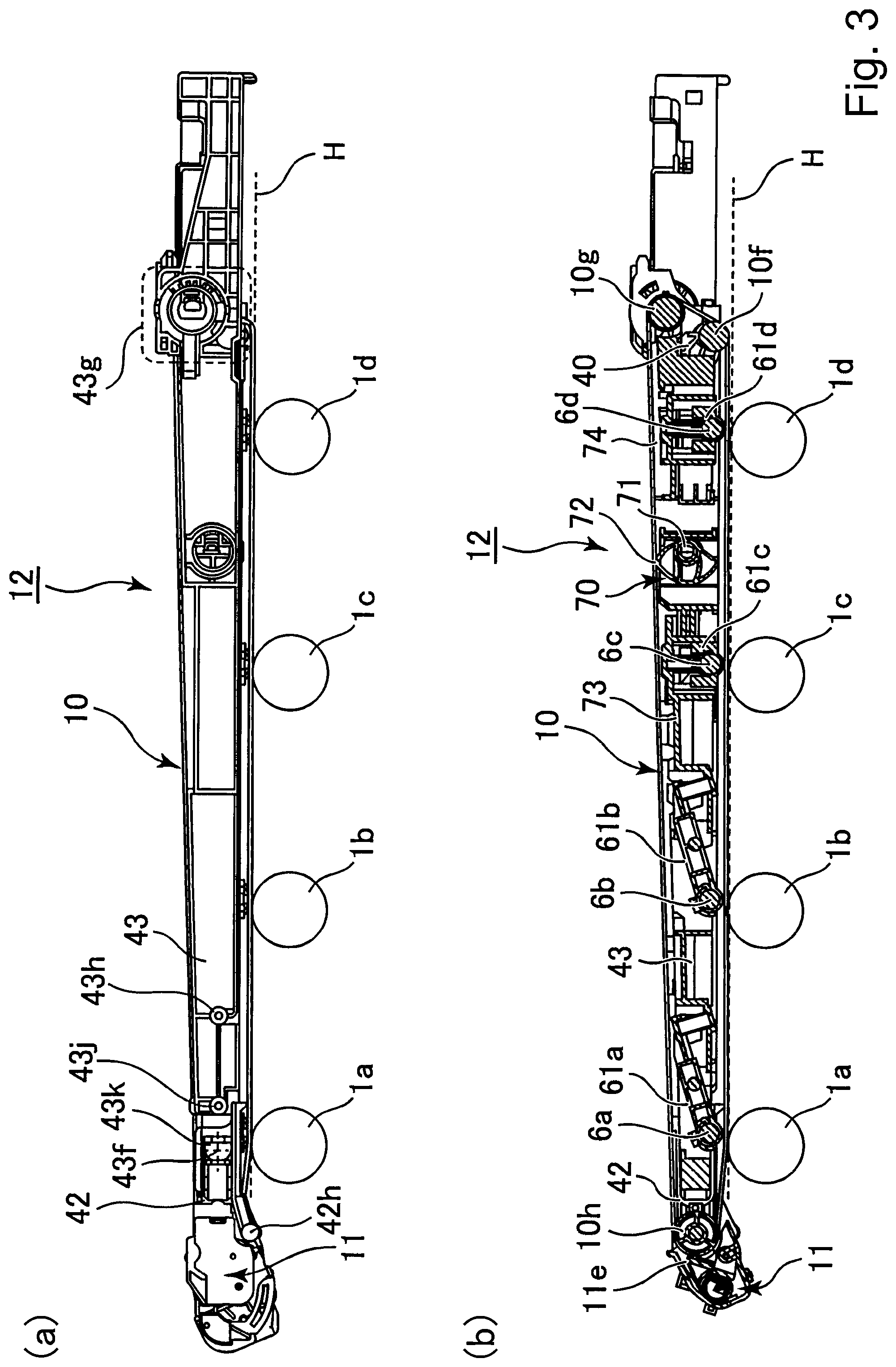 Patent US12099317 Figure 3 – Image forming apparatus having a detachable transfer unit including transfer belt and a swingable cleaning unit