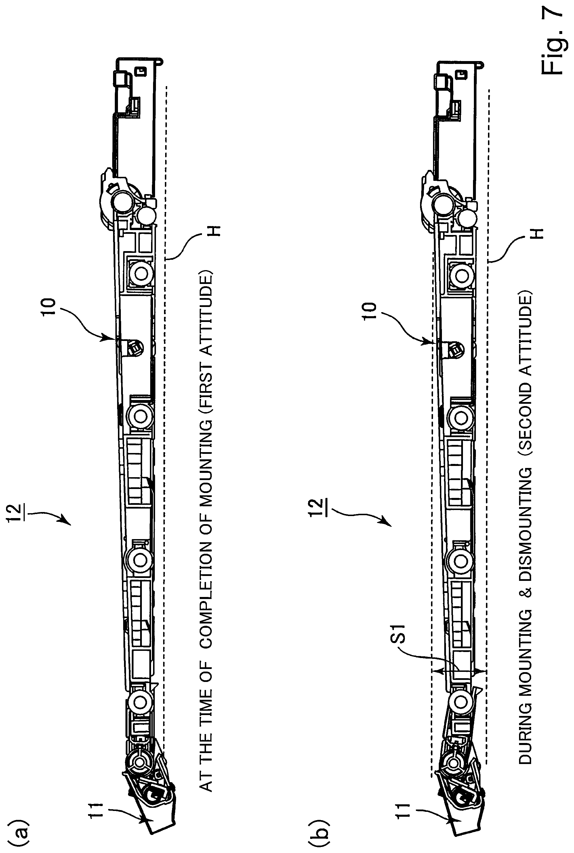 Patent US12099317 Figure 7 – Image forming apparatus having a detachable transfer unit including transfer belt and a swingable cleaning unit