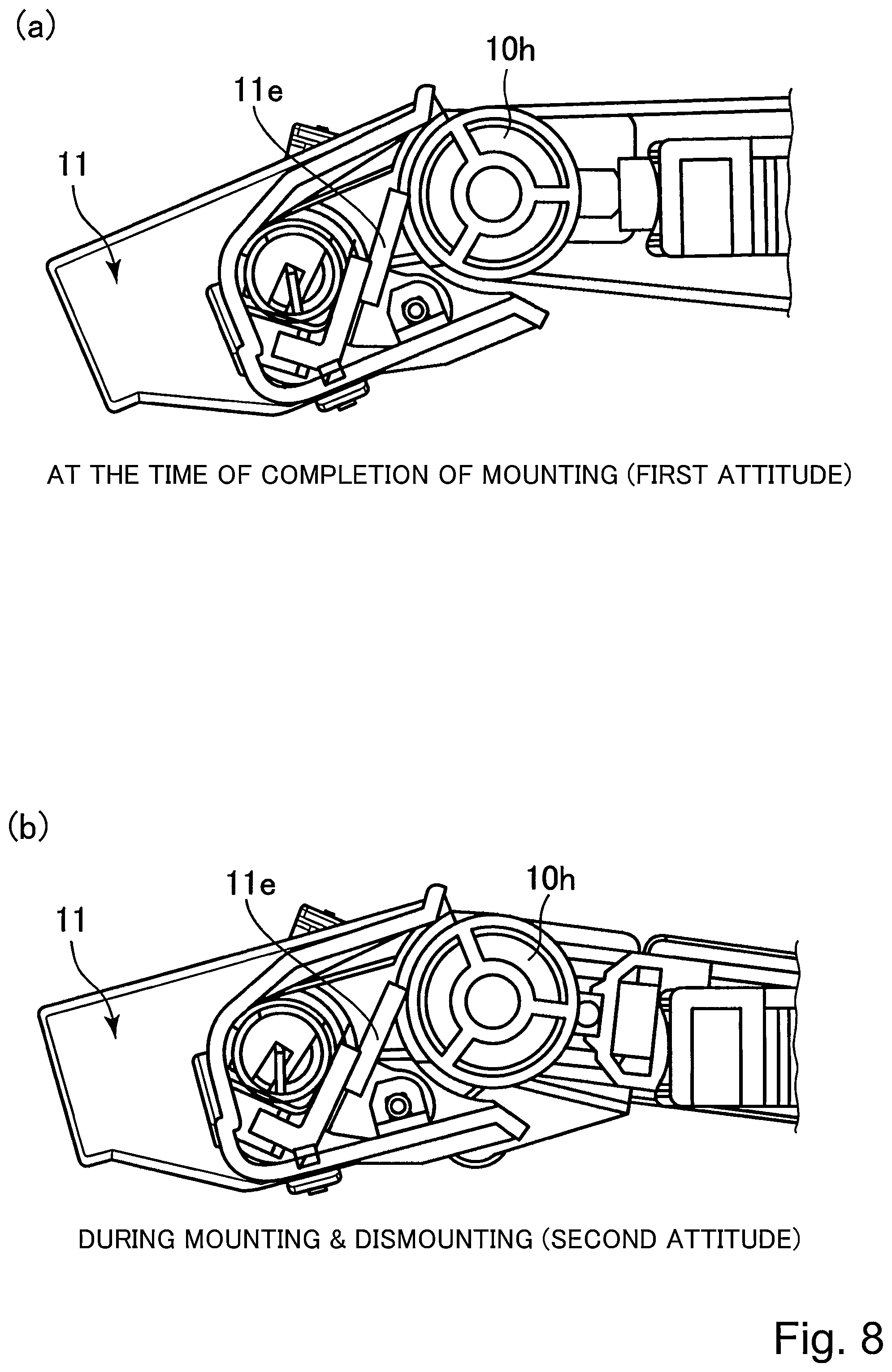 Patent US12099317 Figure 8 – Image forming apparatus having a detachable transfer unit including transfer belt and a swingable cleaning unit
