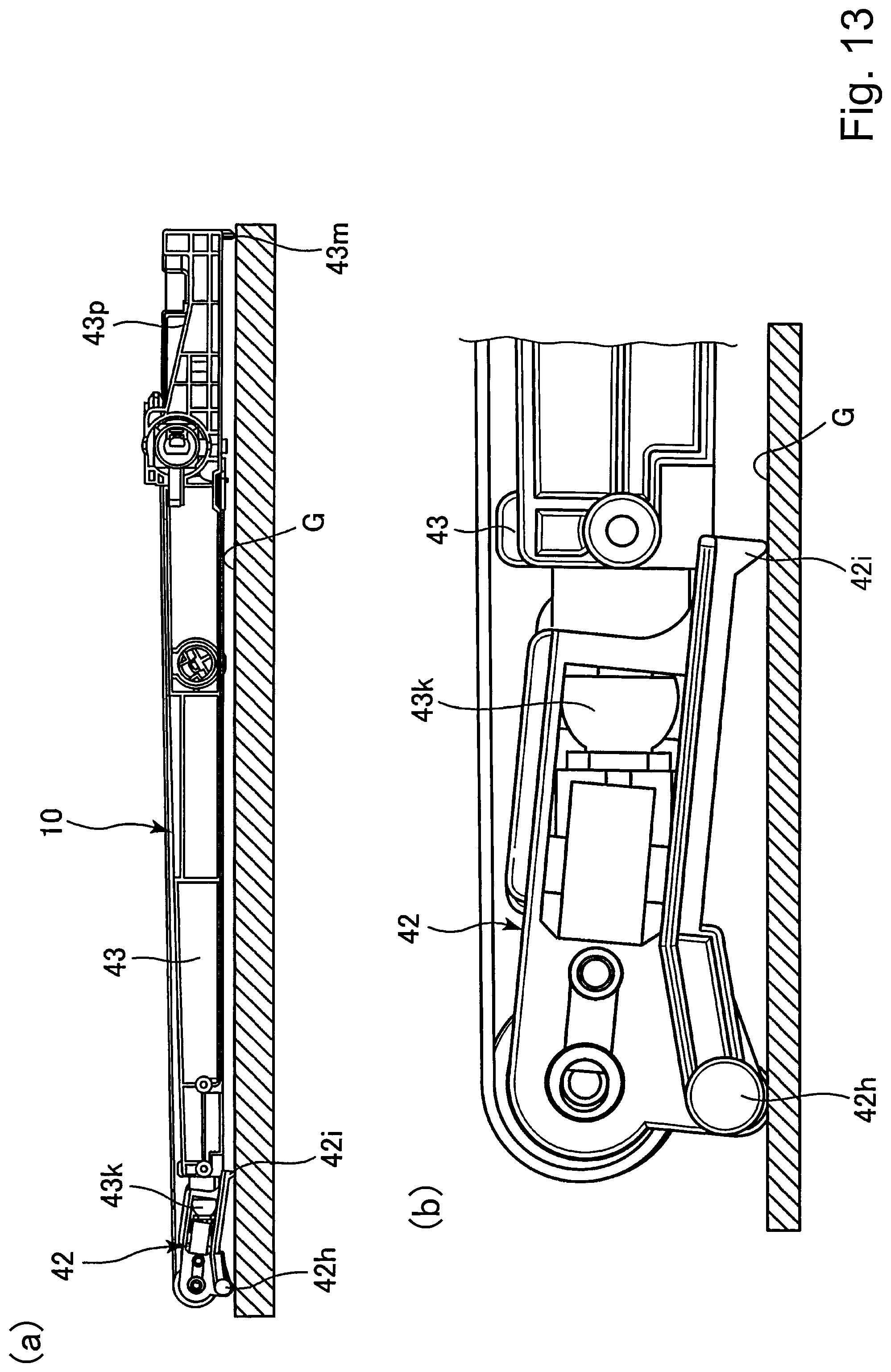 Patent US12099317 Figure 13 – Image forming apparatus having a detachable transfer unit including transfer belt and a swingable cleaning unit