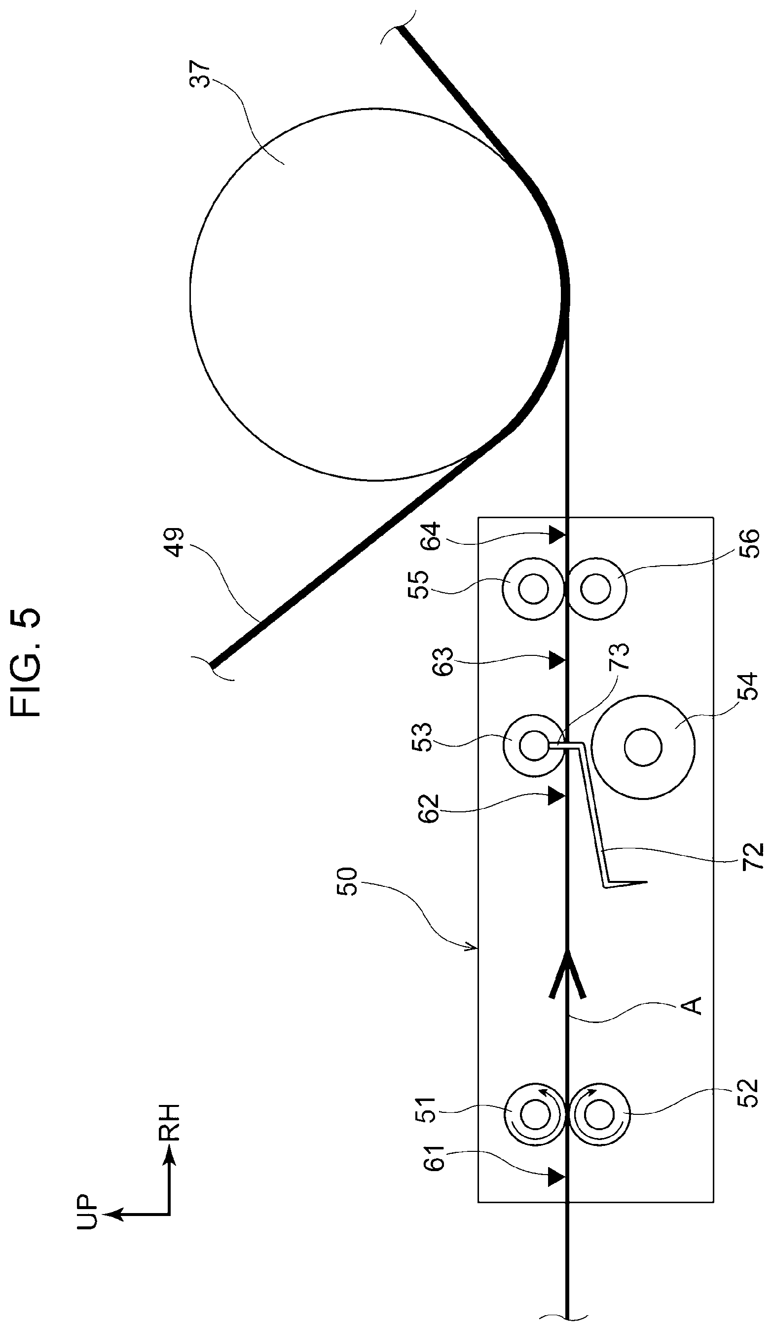 Patent US12099318 Figure 5 – Image forming apparatus including a circumferential rotation unit