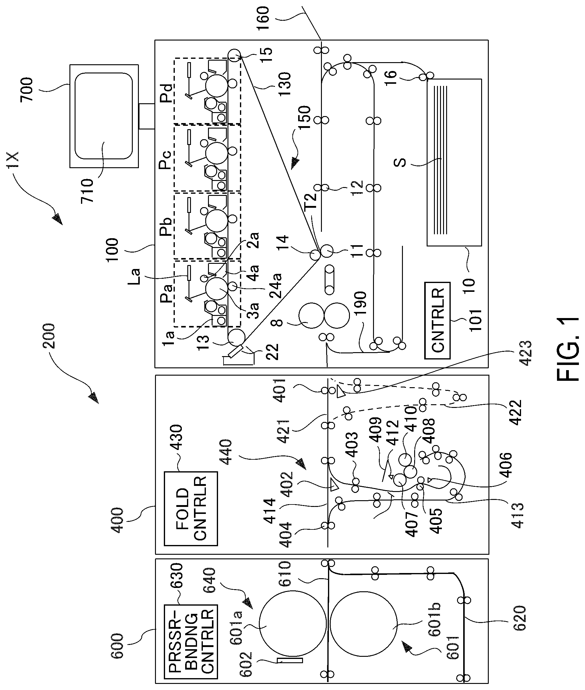 Patent US12099321 Figure 1 – Image forming system
