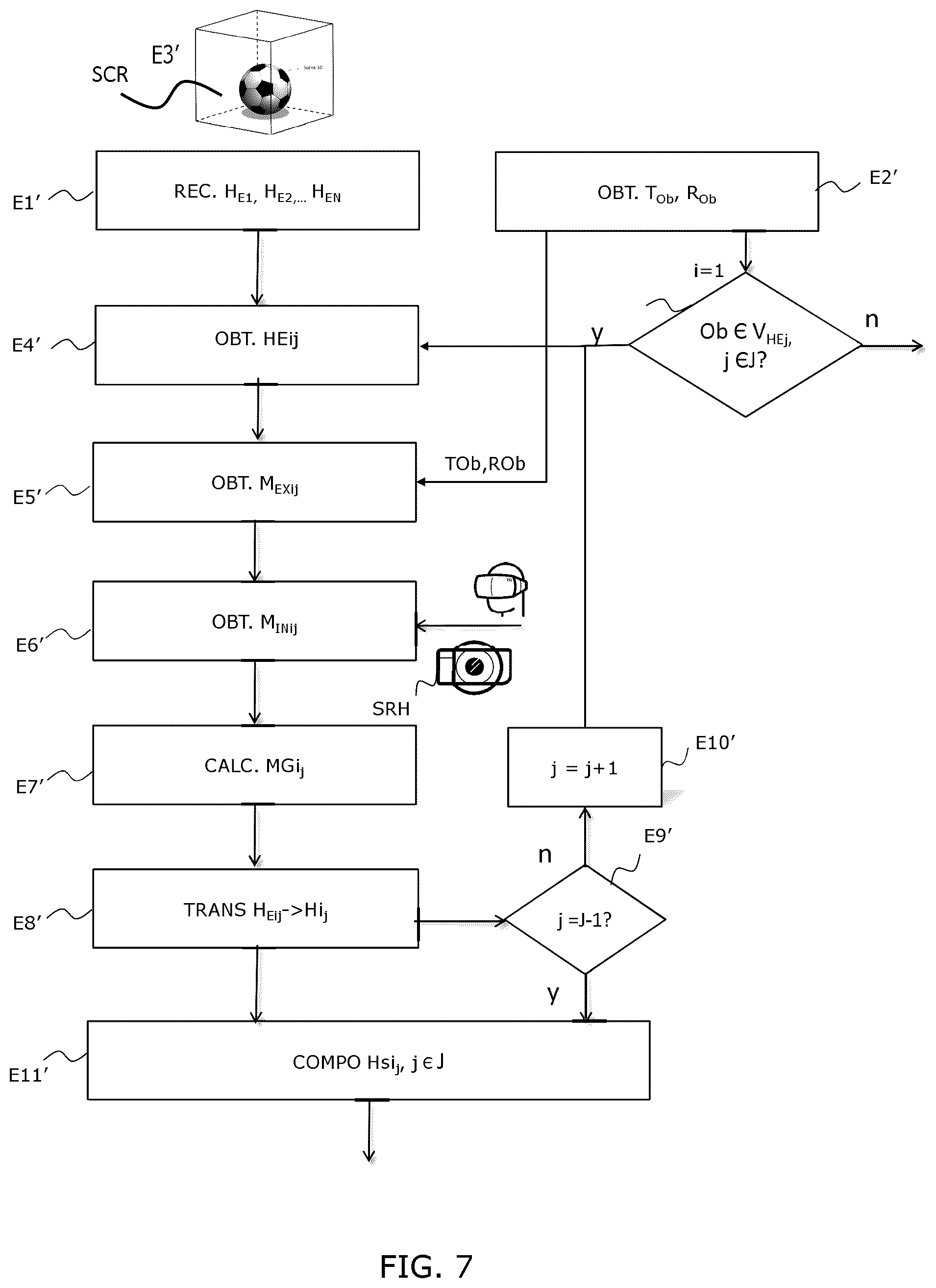 Patent US12099329 Figure 7 – Method for processing a hologram, and associated device, holographic display system and computer program